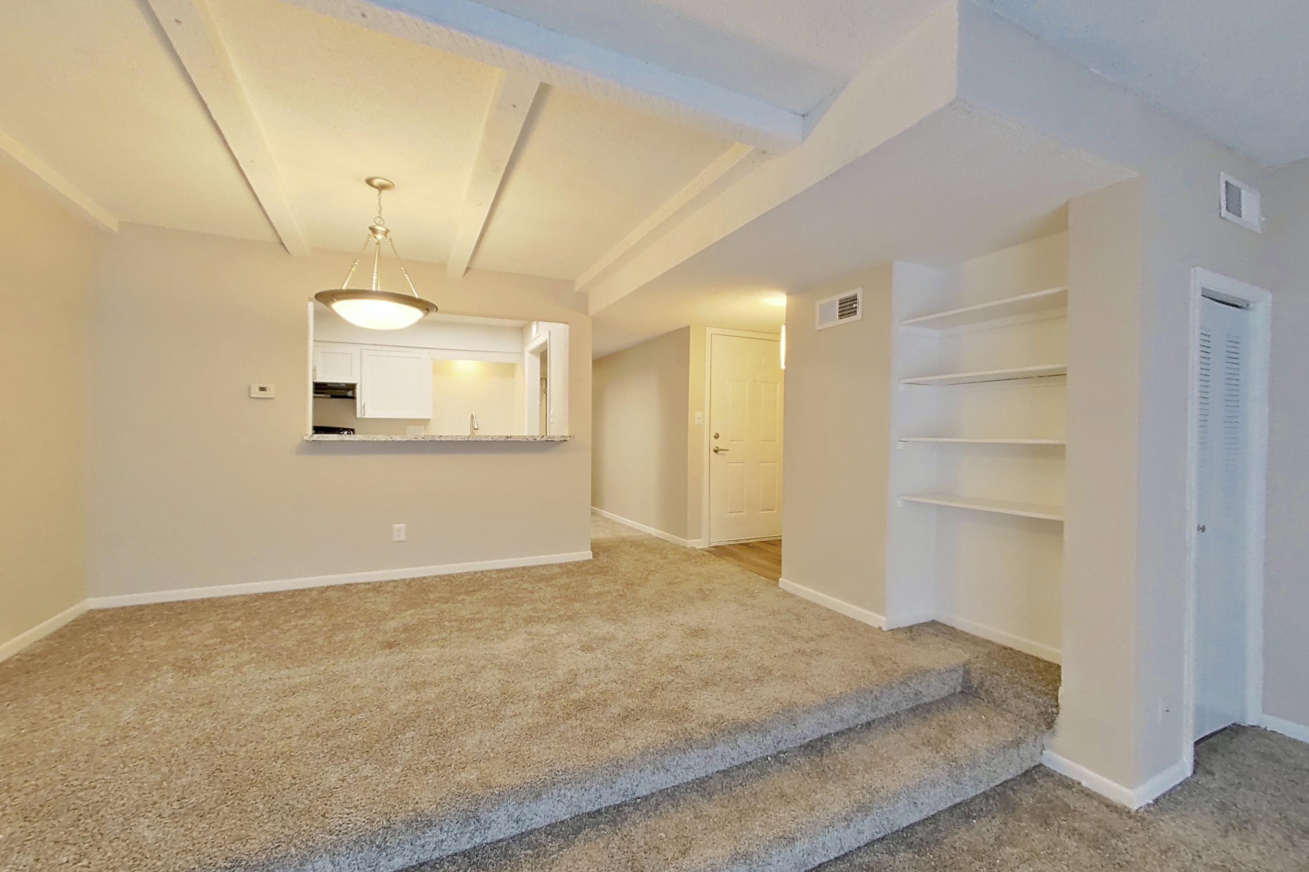 Living room, Apartment 1530D at The Life at Legacy Fountains
