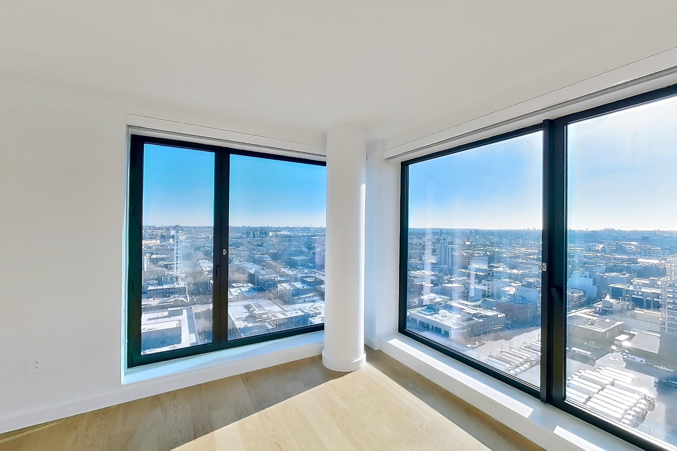 Living room in Apartment 1-2208 at Eagle + West, 2W floor plan