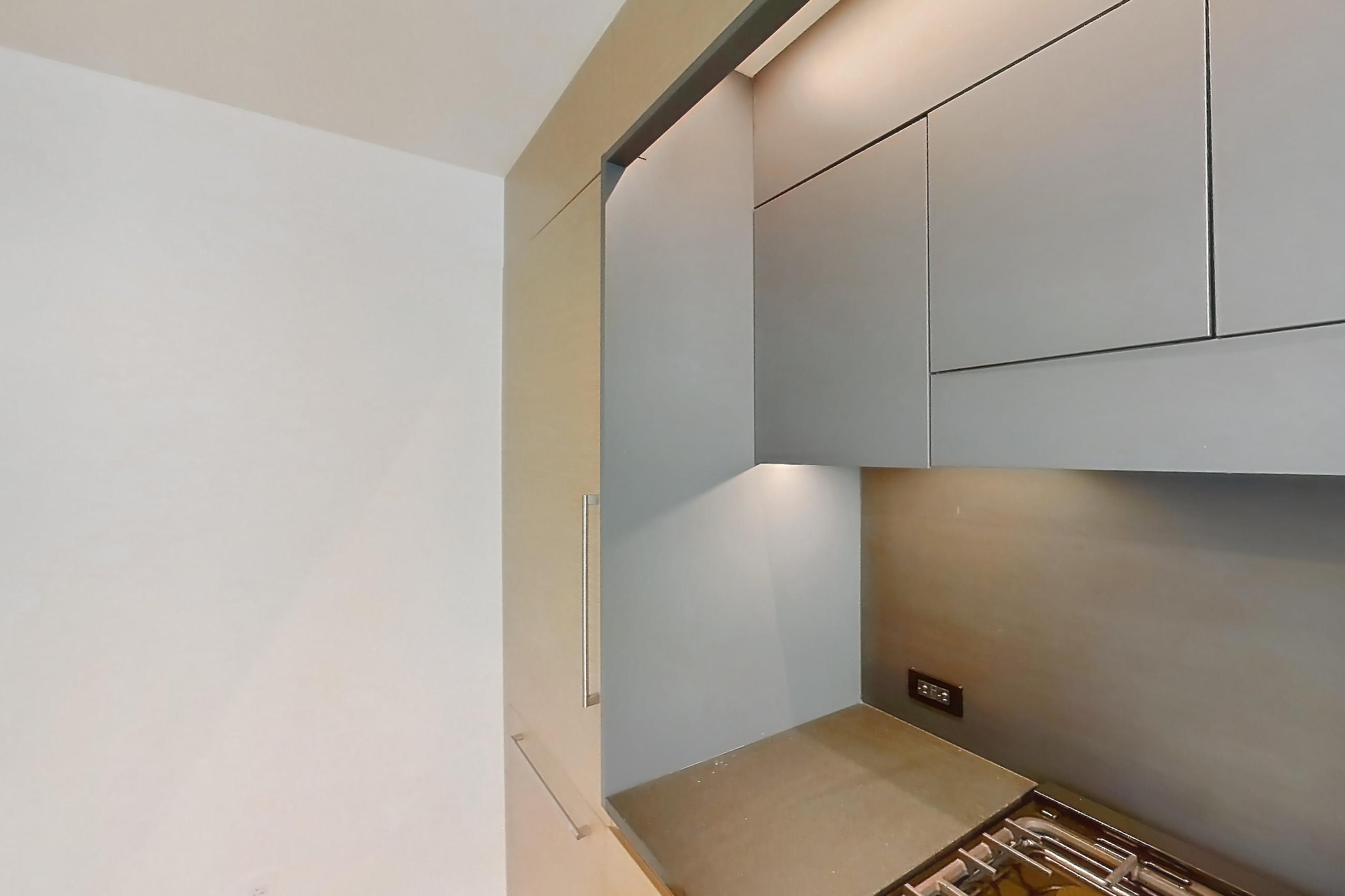 Kitchen with gas range, oven/range, and stainless steel appliances, Apartment 1-PH2G at Eagle + West