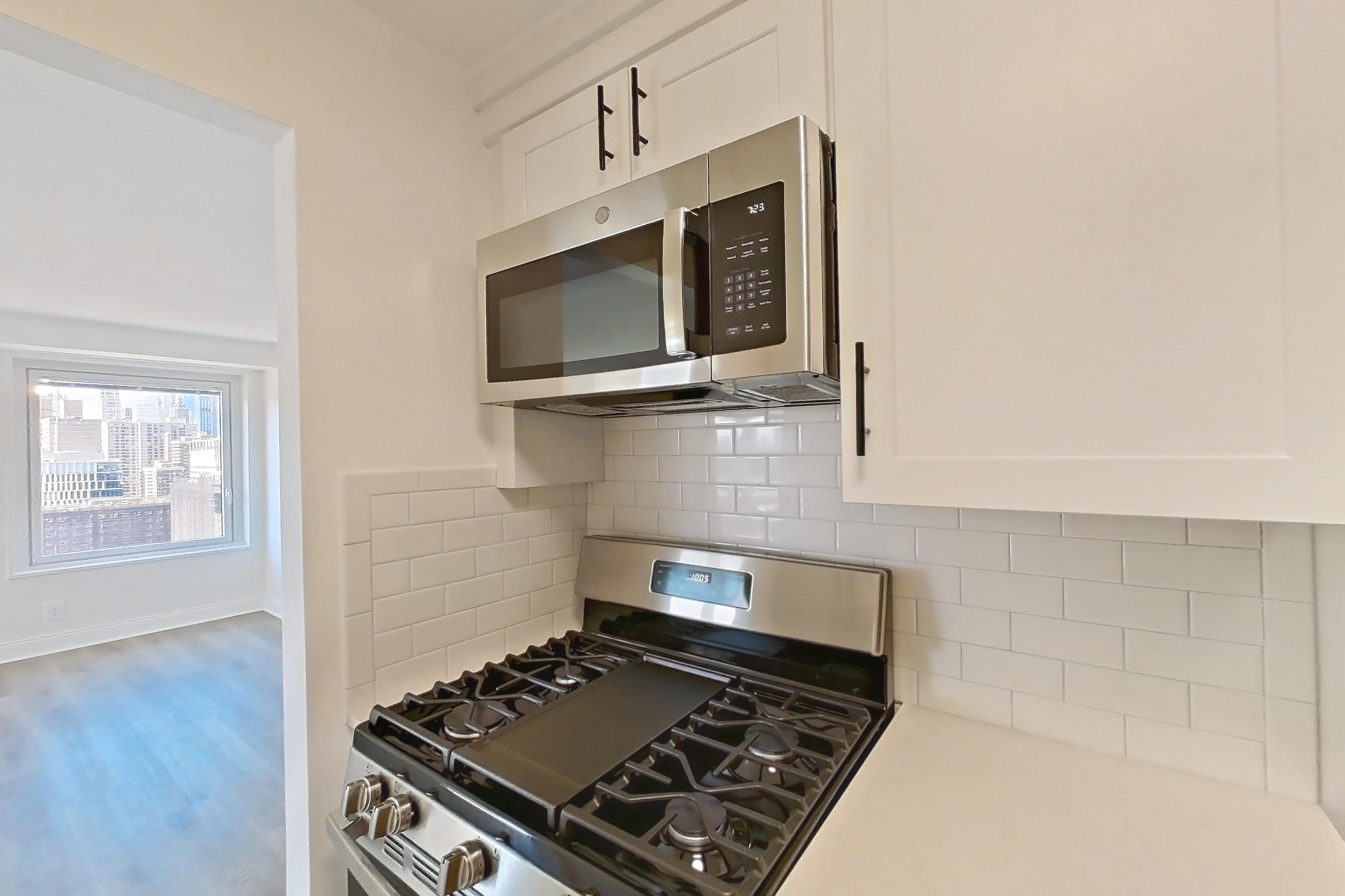Kitchen in Apartment 10-17b at Waterside Plaza, 1L floor plan