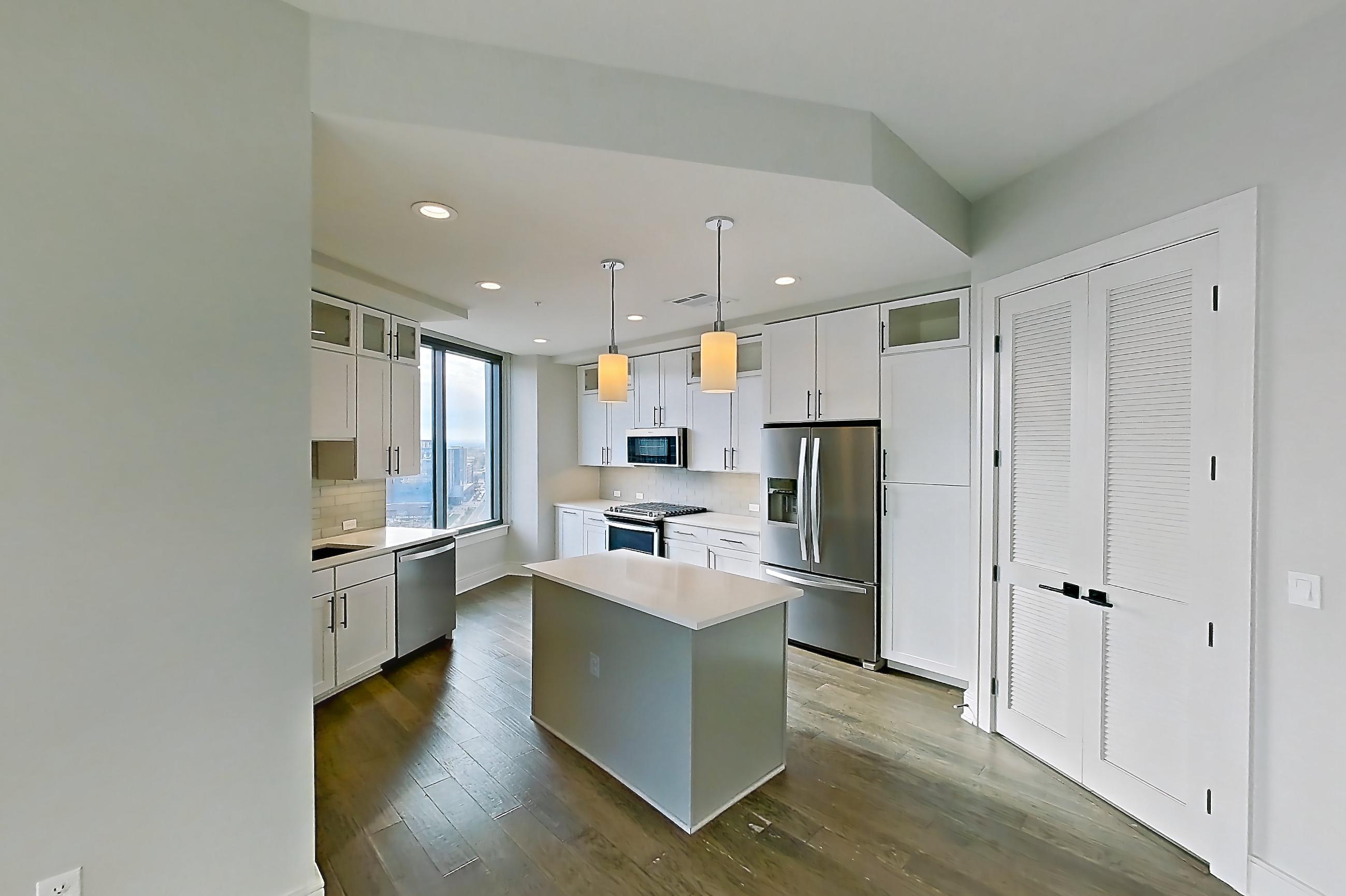 Living space in Apartment 1202 at Parq on Speer, A3 floor plan