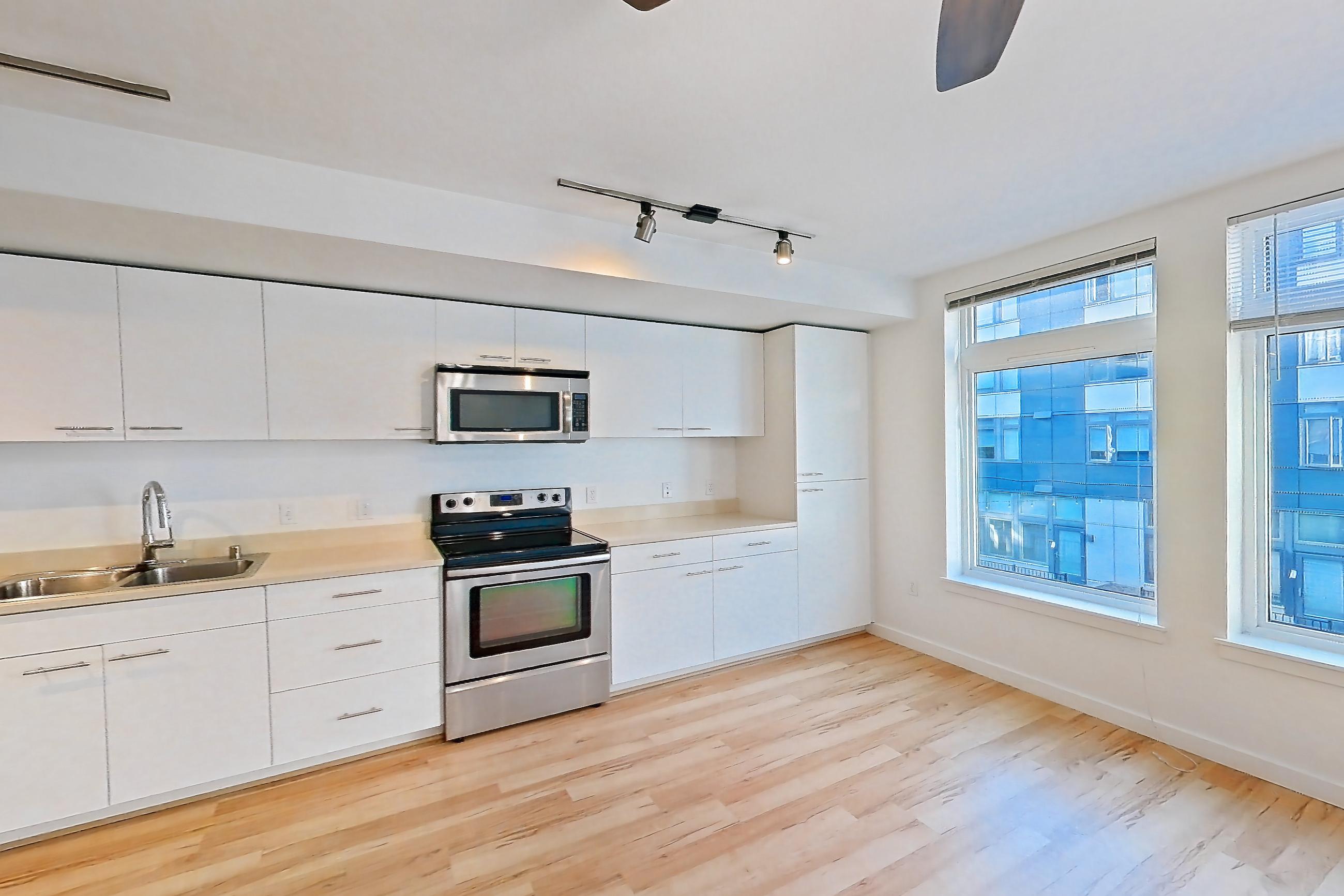 Living room in Apartment 0238 at Circa Greenlake, Open 1 Bedroom 1 Bath A22.1 floor plan