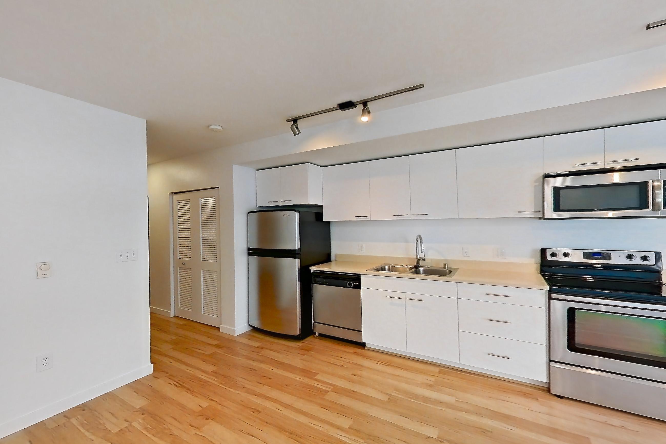 Living room in Apartment 0238 at Circa Greenlake, Open 1 Bedroom 1 Bath A22.1 floor plan