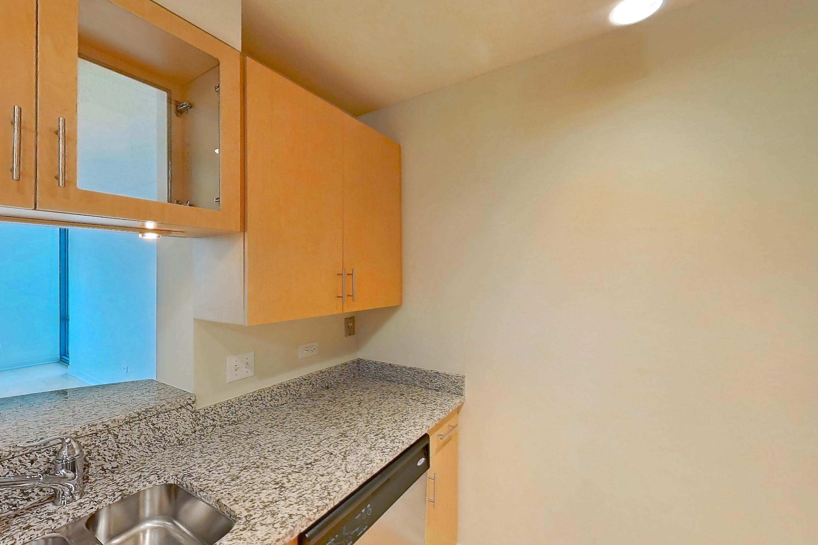 Kitchen in Apartment 00-1704 at Sky55, 1C floor plan