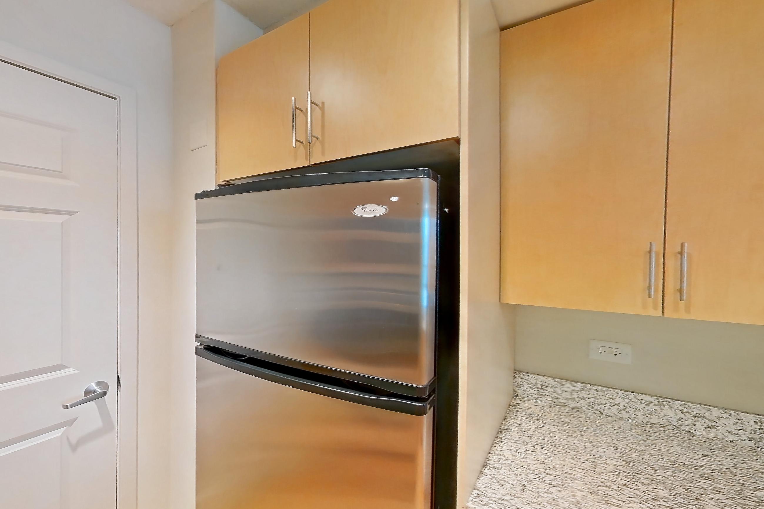 Kitchen in a 2D floor plan apartment, representative of Apartment 00-3207 at Sky55