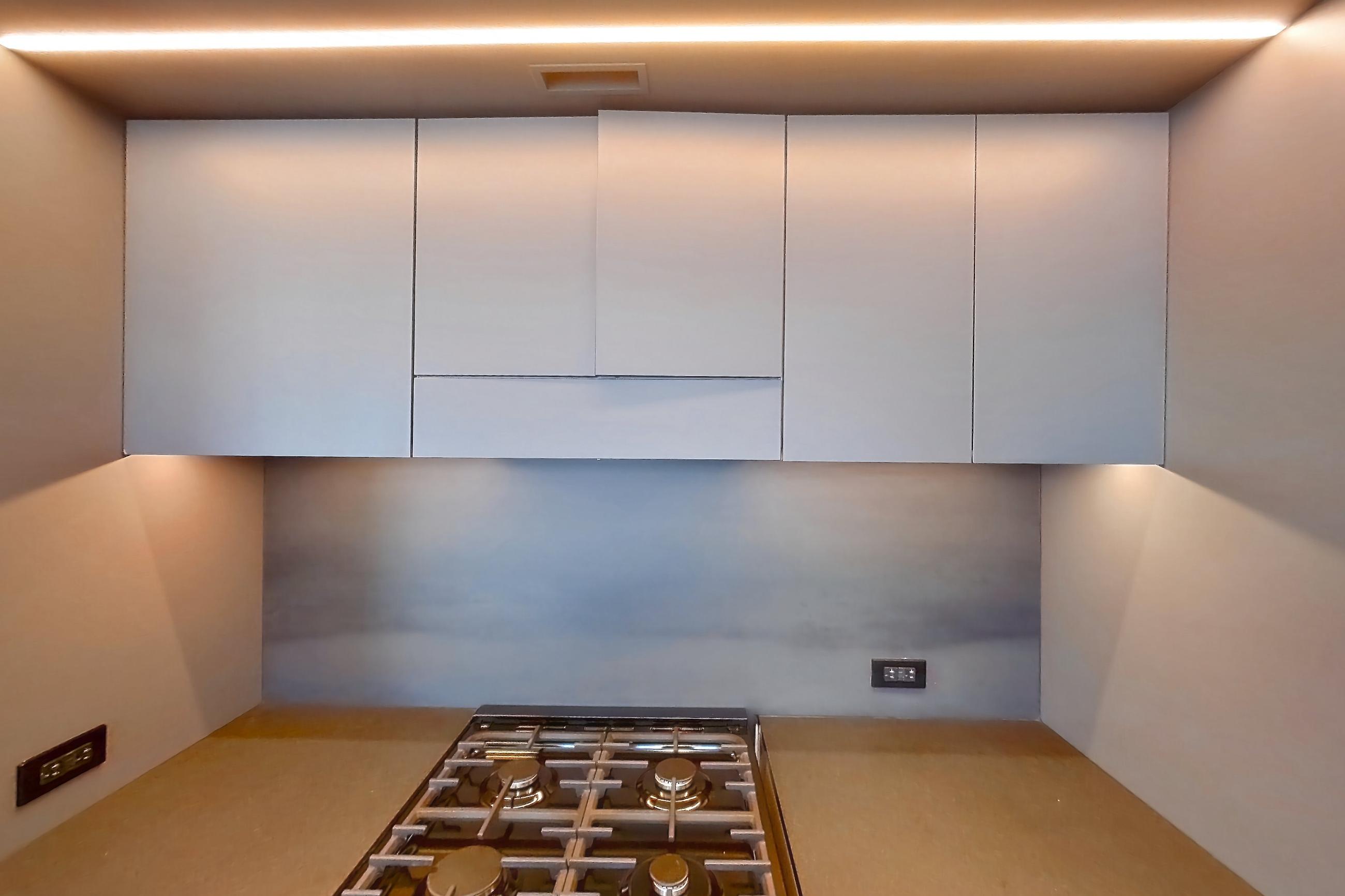 Kitchen in Apartment 1-2206 at Eagle + West, 1BG floor plan