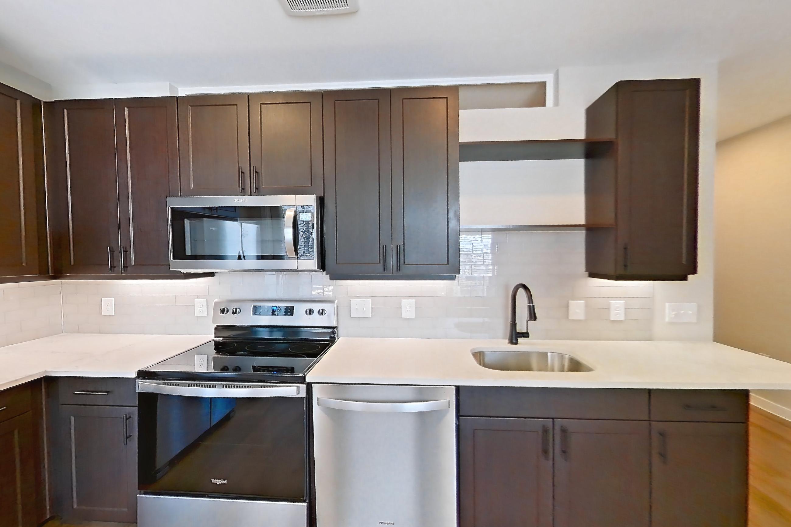 LIVING SPACE AND KITCHEN