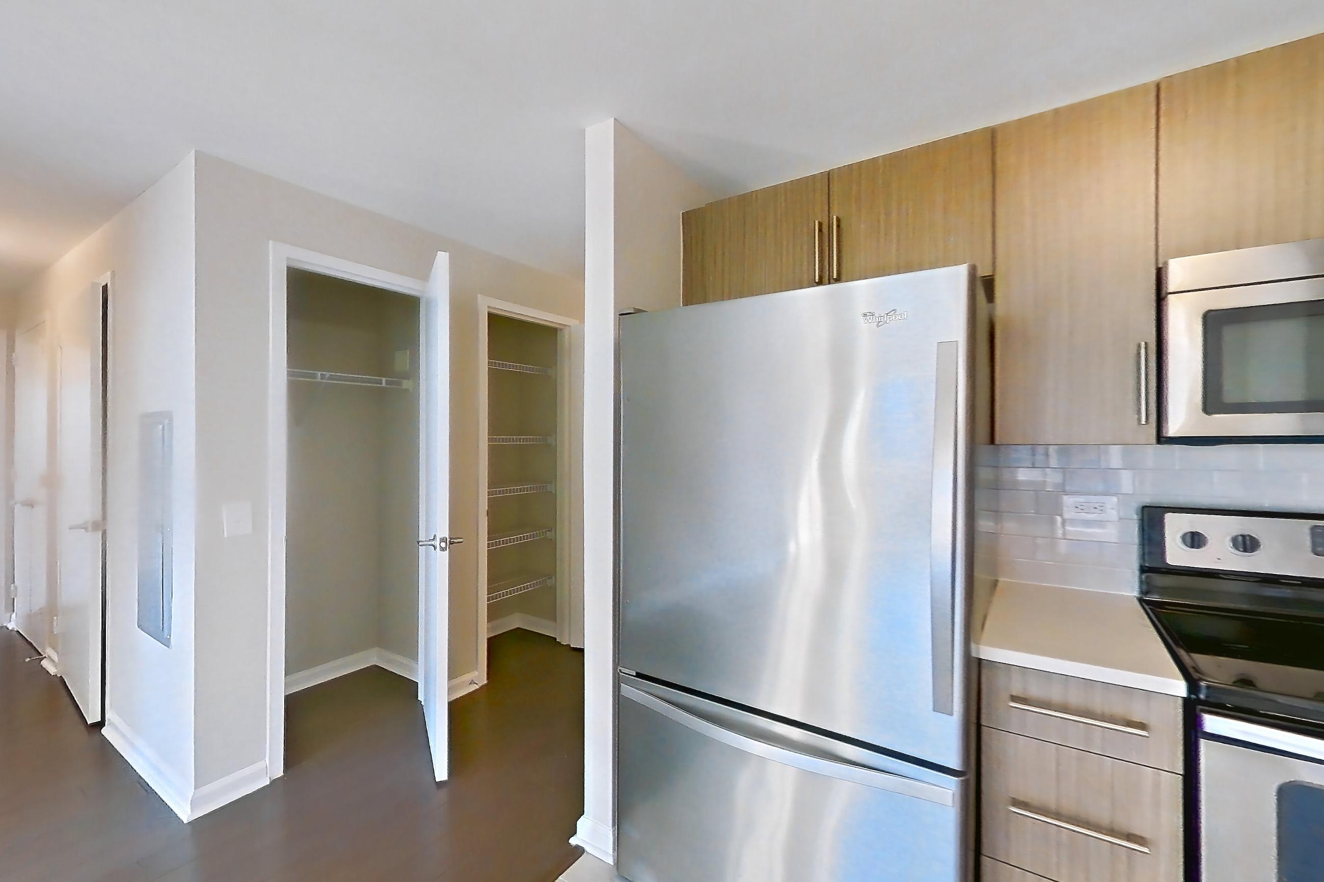 Kitchen in Apartment m2-3306 at BLVD Collection - 401 Washington Blvd, m2-b2 floor plan