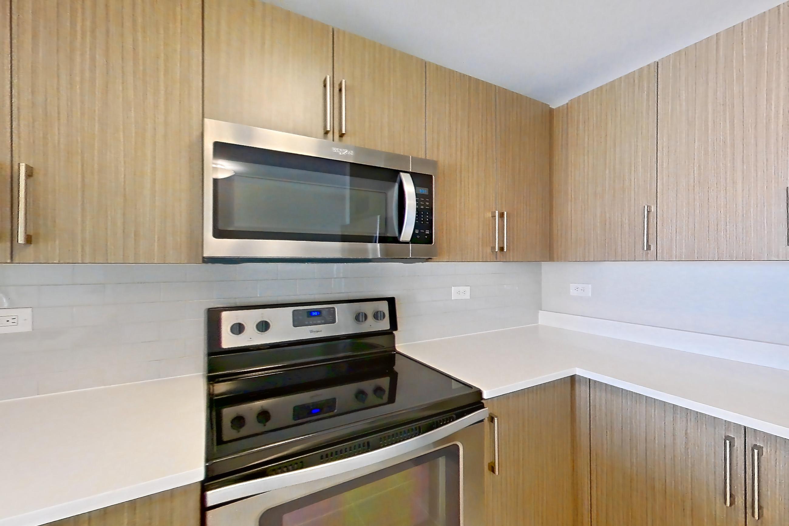 Kitchen in Apartment m2-3808 at BLVD Collection - 401 Washington Blvd, m2-b7 floor plan