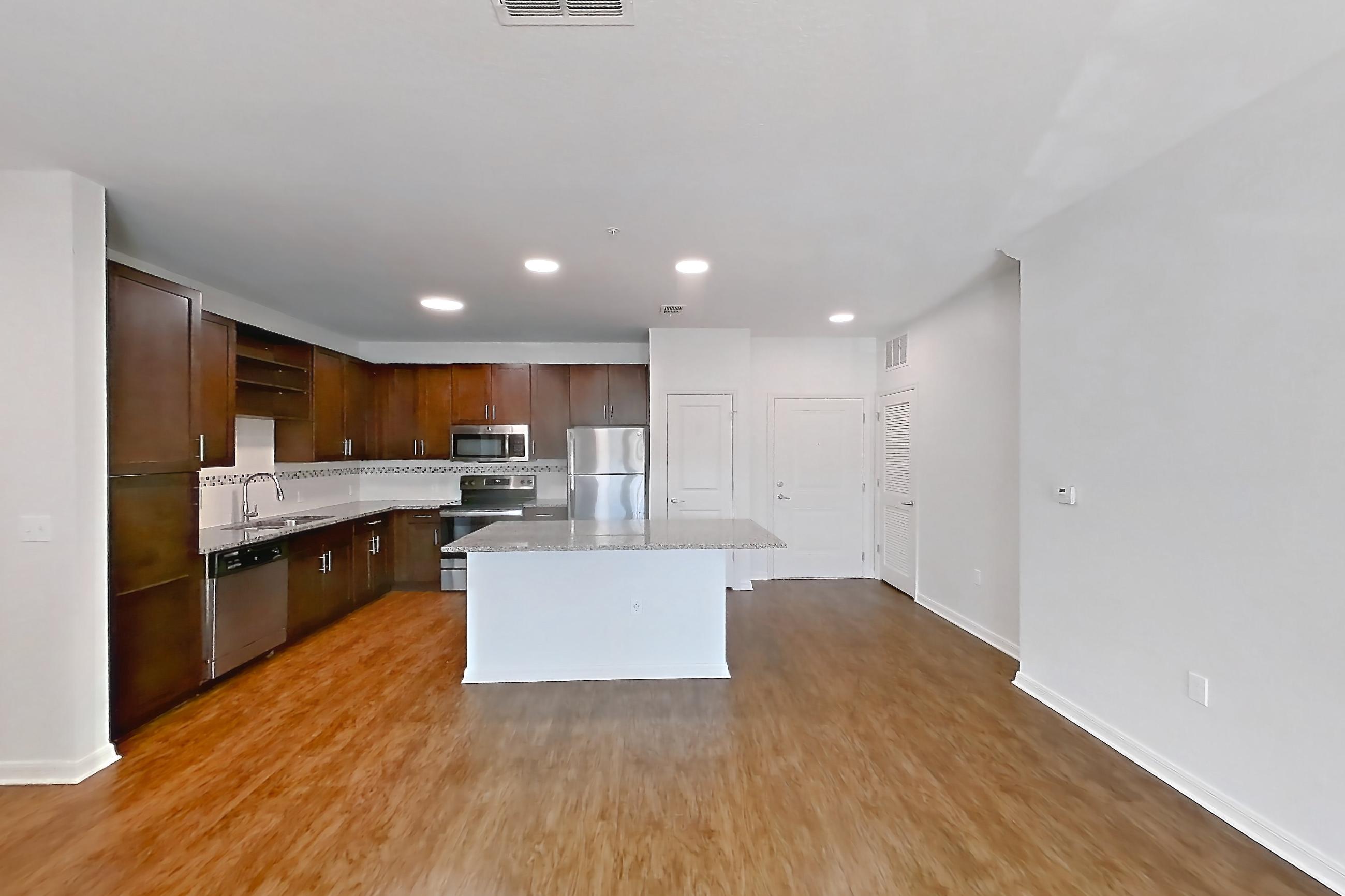 Living space, Apartment 117 at Lantower Asturia