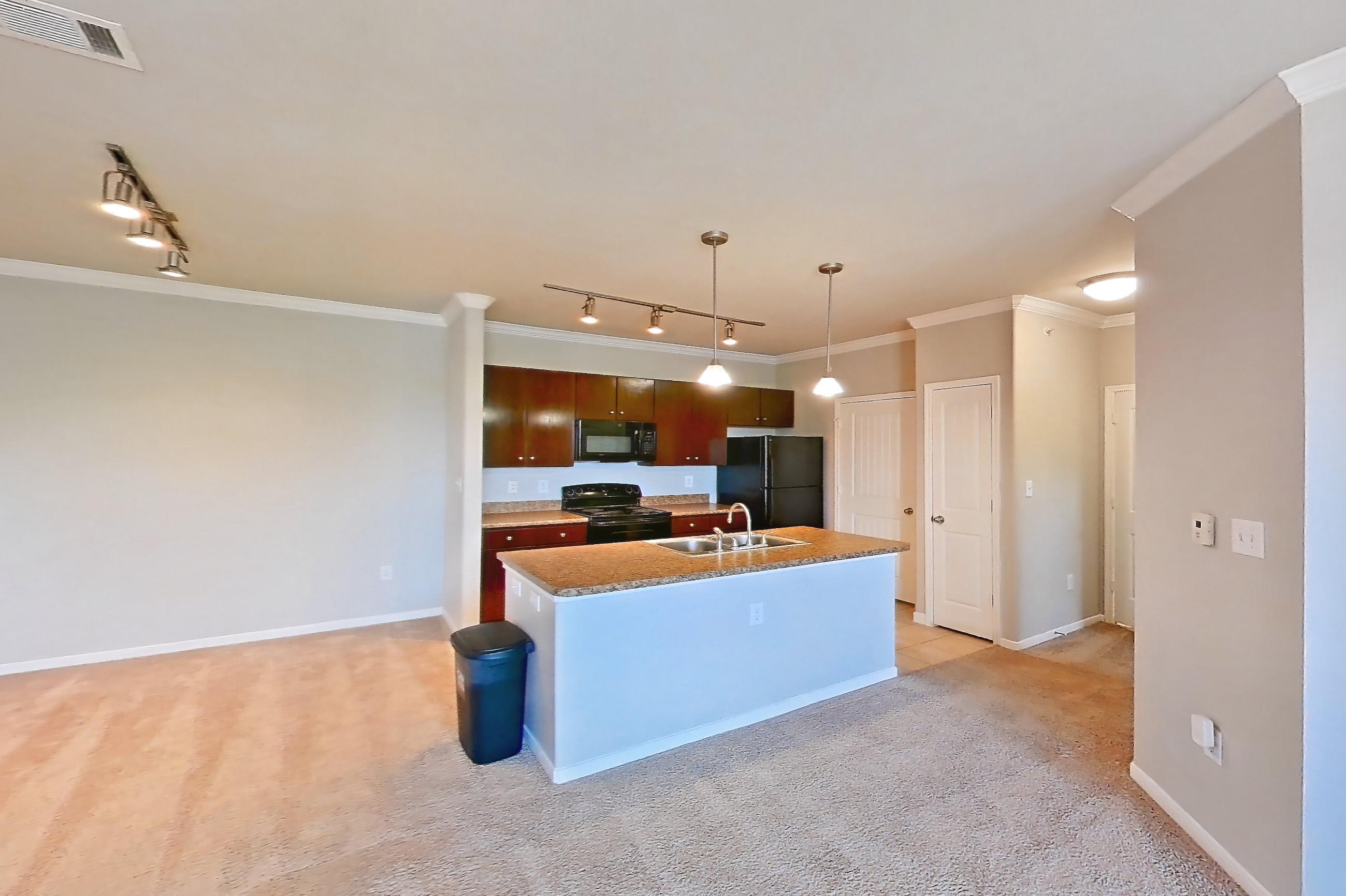 Living room, Apartment 0235 at Marquis at Sugar Land