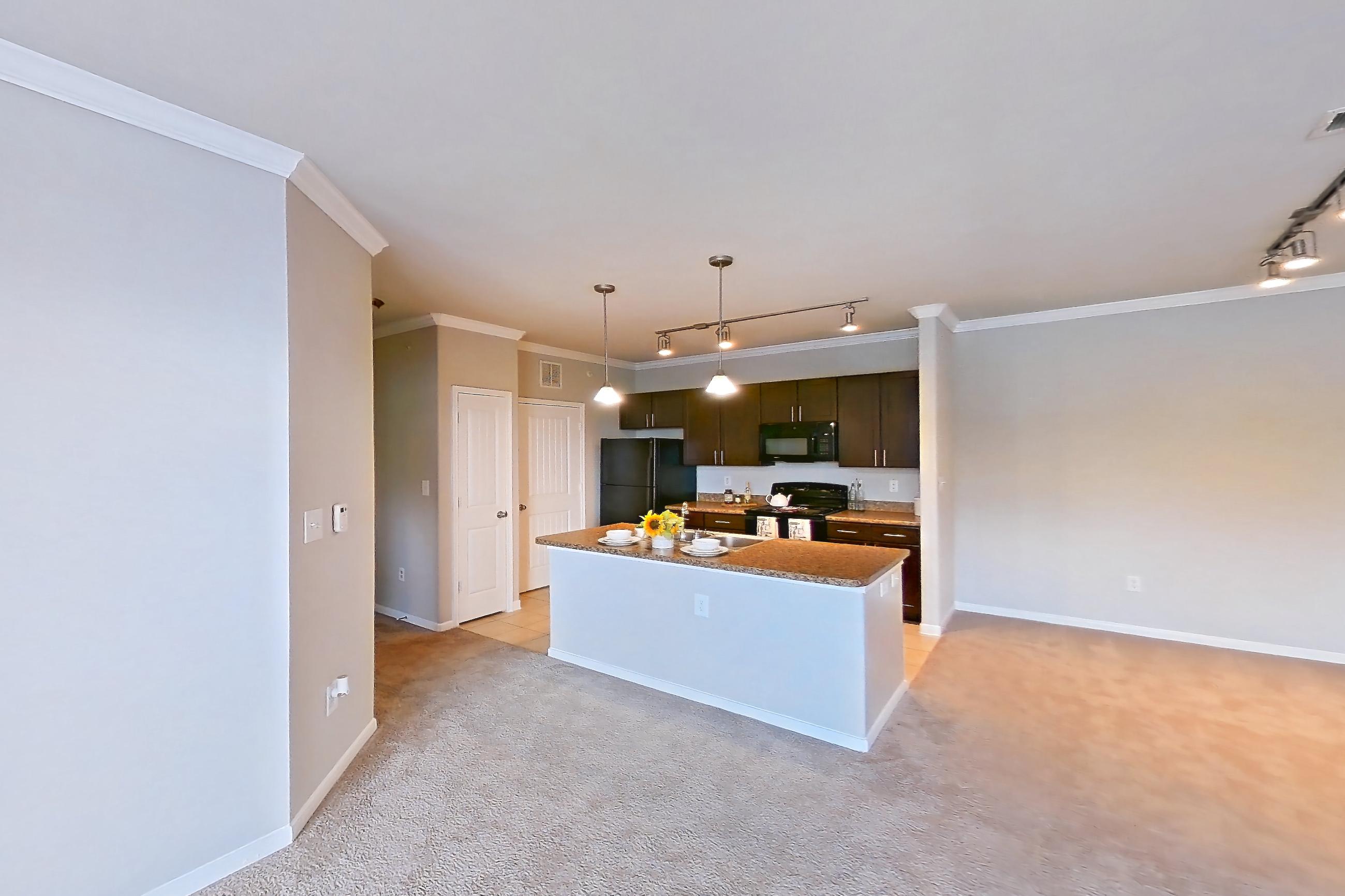 Living room in Apartment 0323 at Marquis at Sugar Land, 1B floor plan