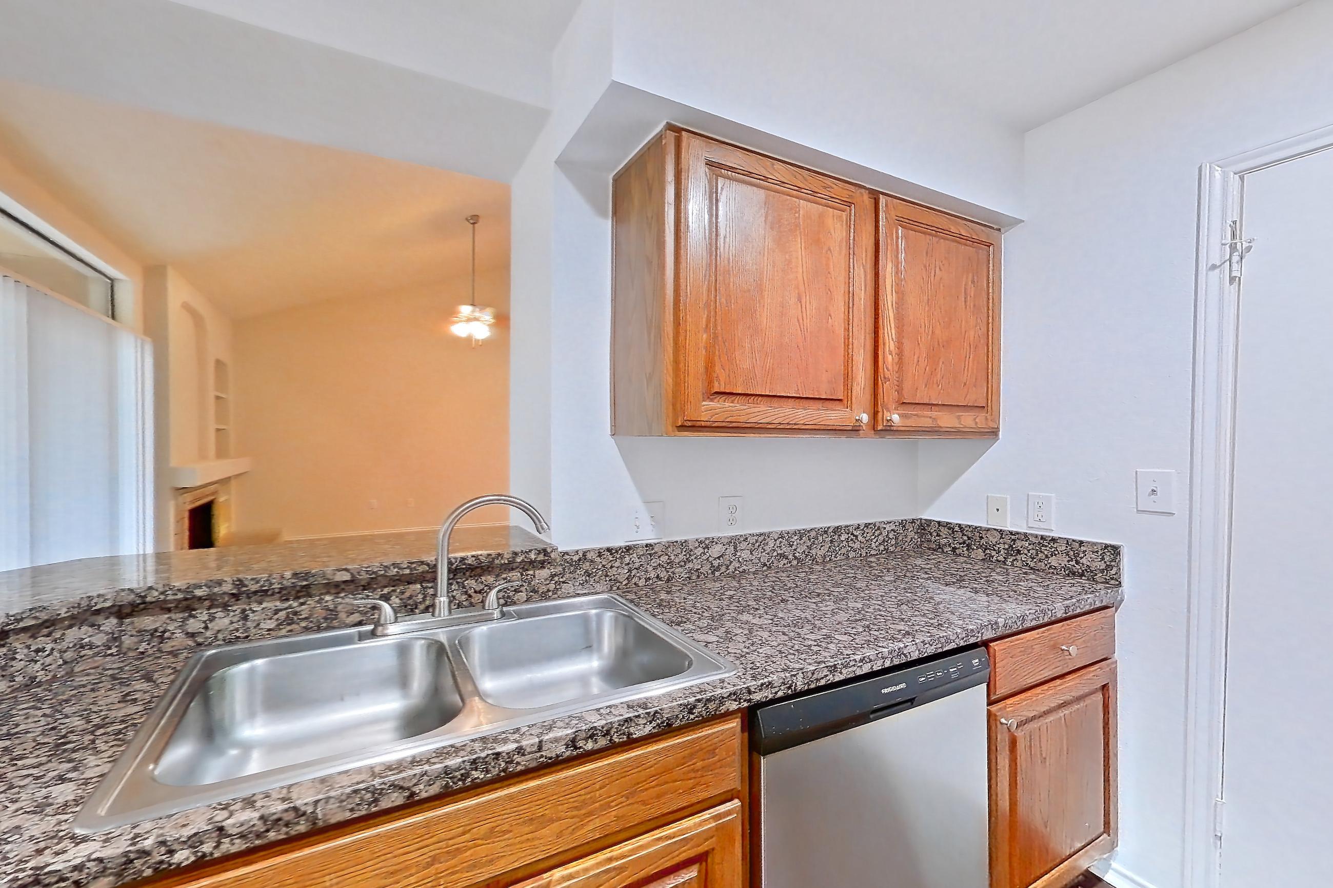 Kitchen in Apartment 0702 at Marquis at Caprock Canyon, 2C floor plan