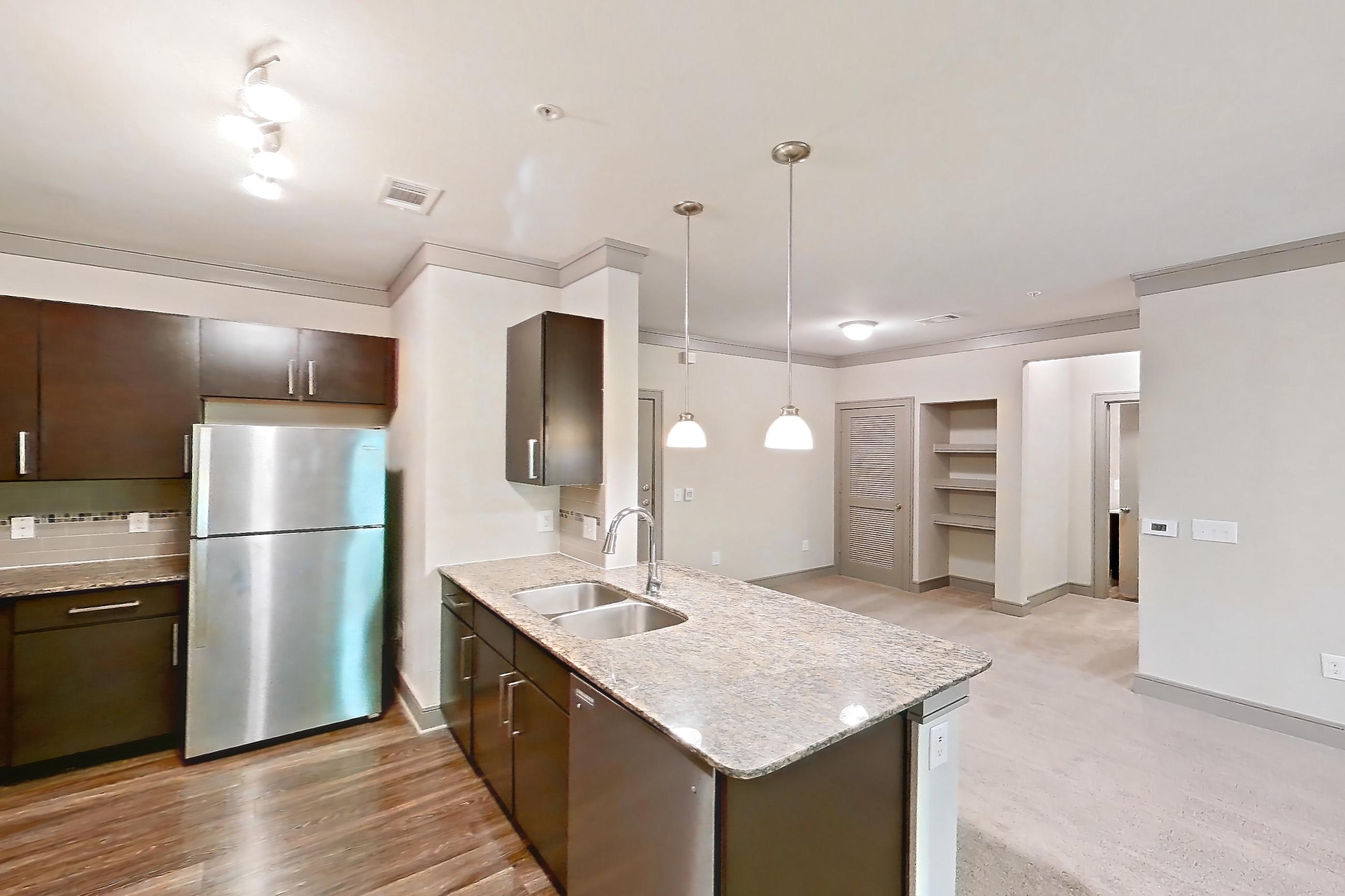 Kitchen space in Apartment 4307 at Marquis Seven Meadows, 2A floor plan