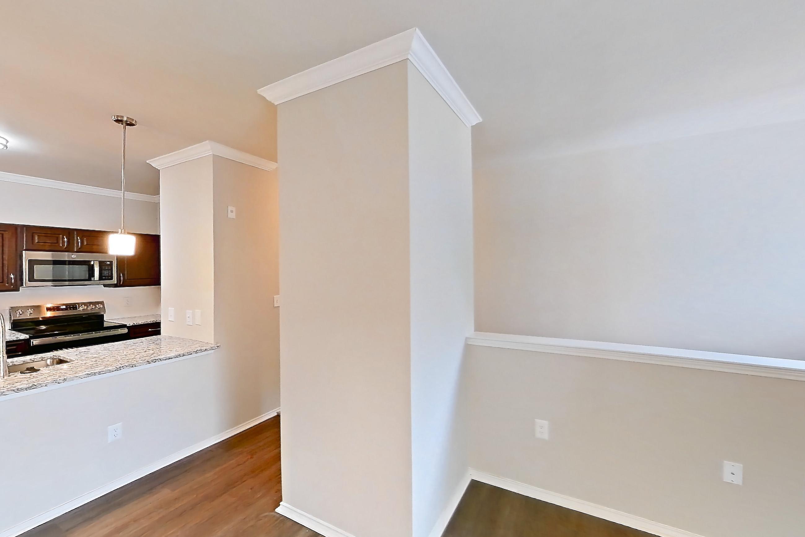 Living room, Apartment 0524 at Marquis at Stonebriar