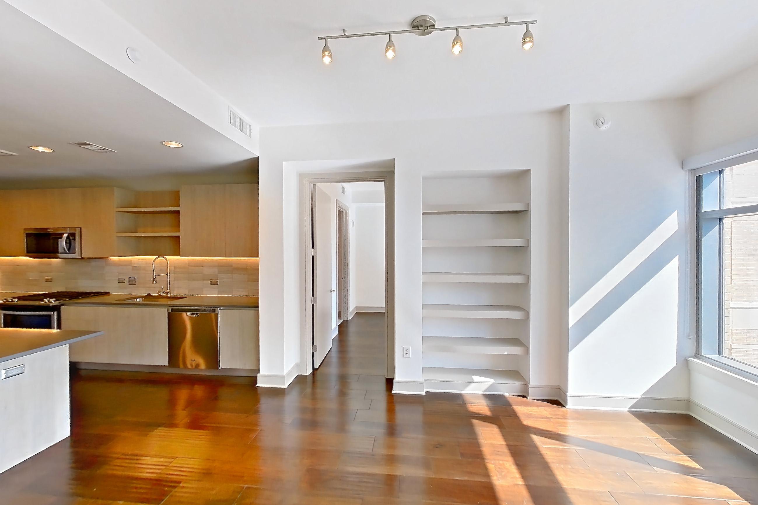 Living room in Apartment 1001 at Aris Market Square, A2 floor plan