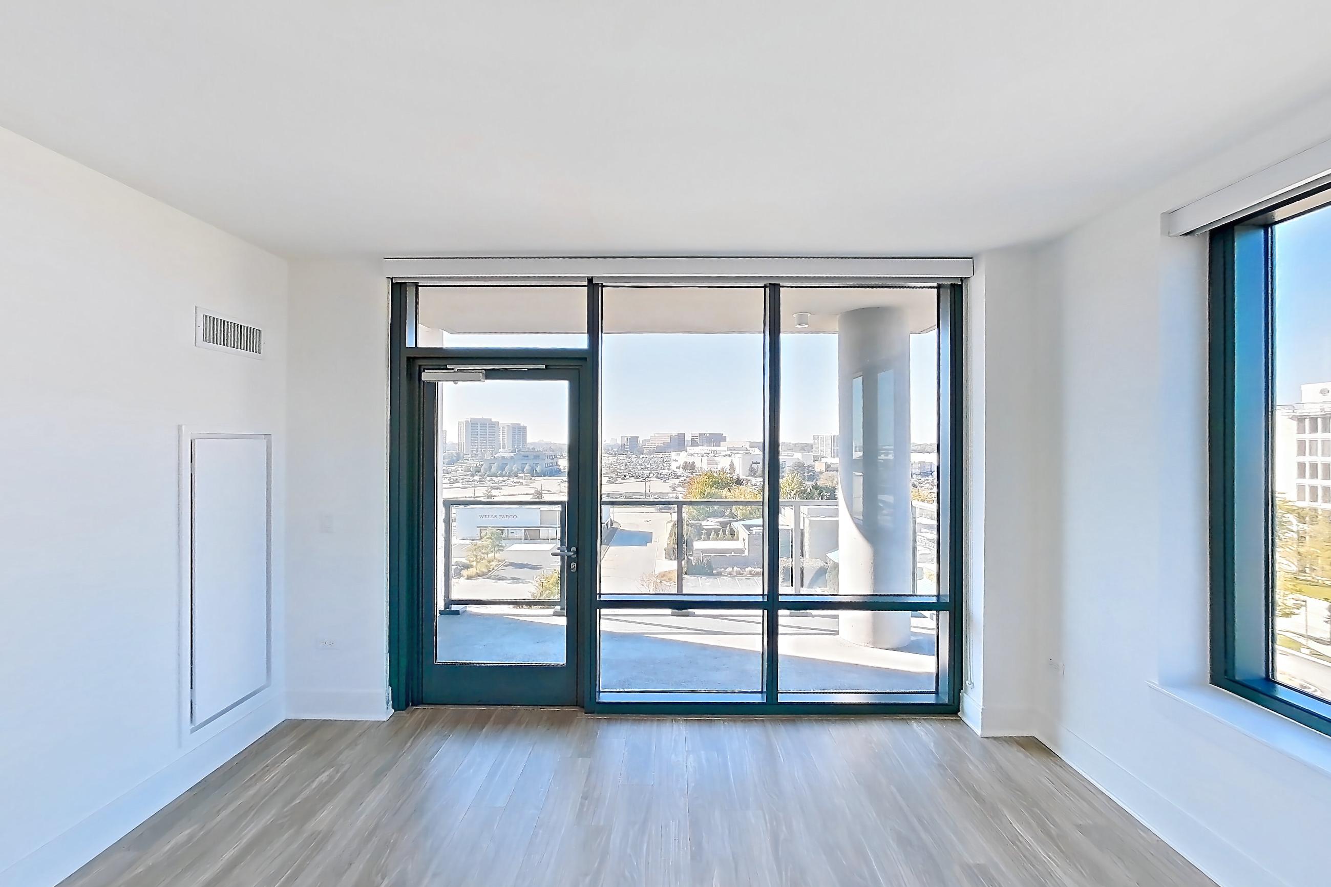 Living room in Apartment 719 at One Oak Brook Commons, E2 floor plan