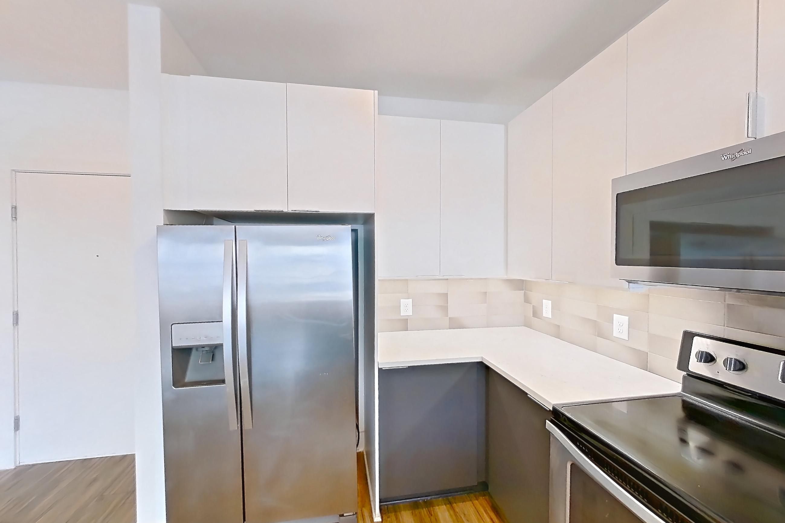 Kitchen in Apartment 628 at Cortland at the Battery, A3 - The East - 1st Base floor plan