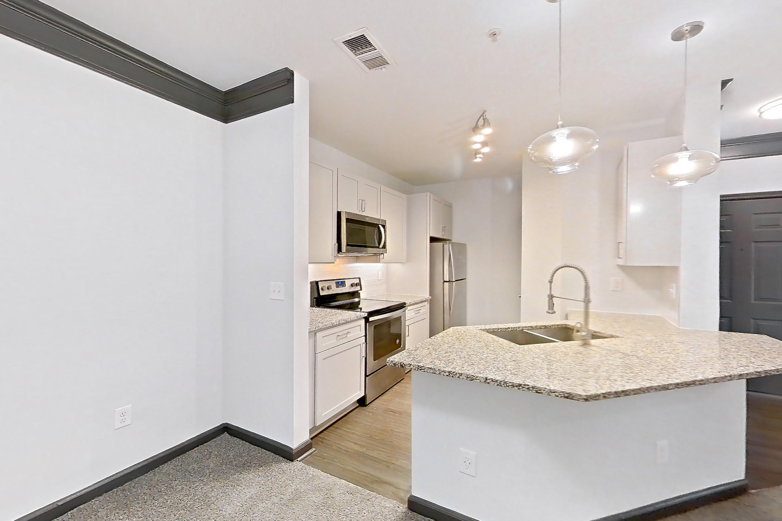 Dining room in Apartment 1919 at Cortland Duluth, B2R - Crest E floor plan