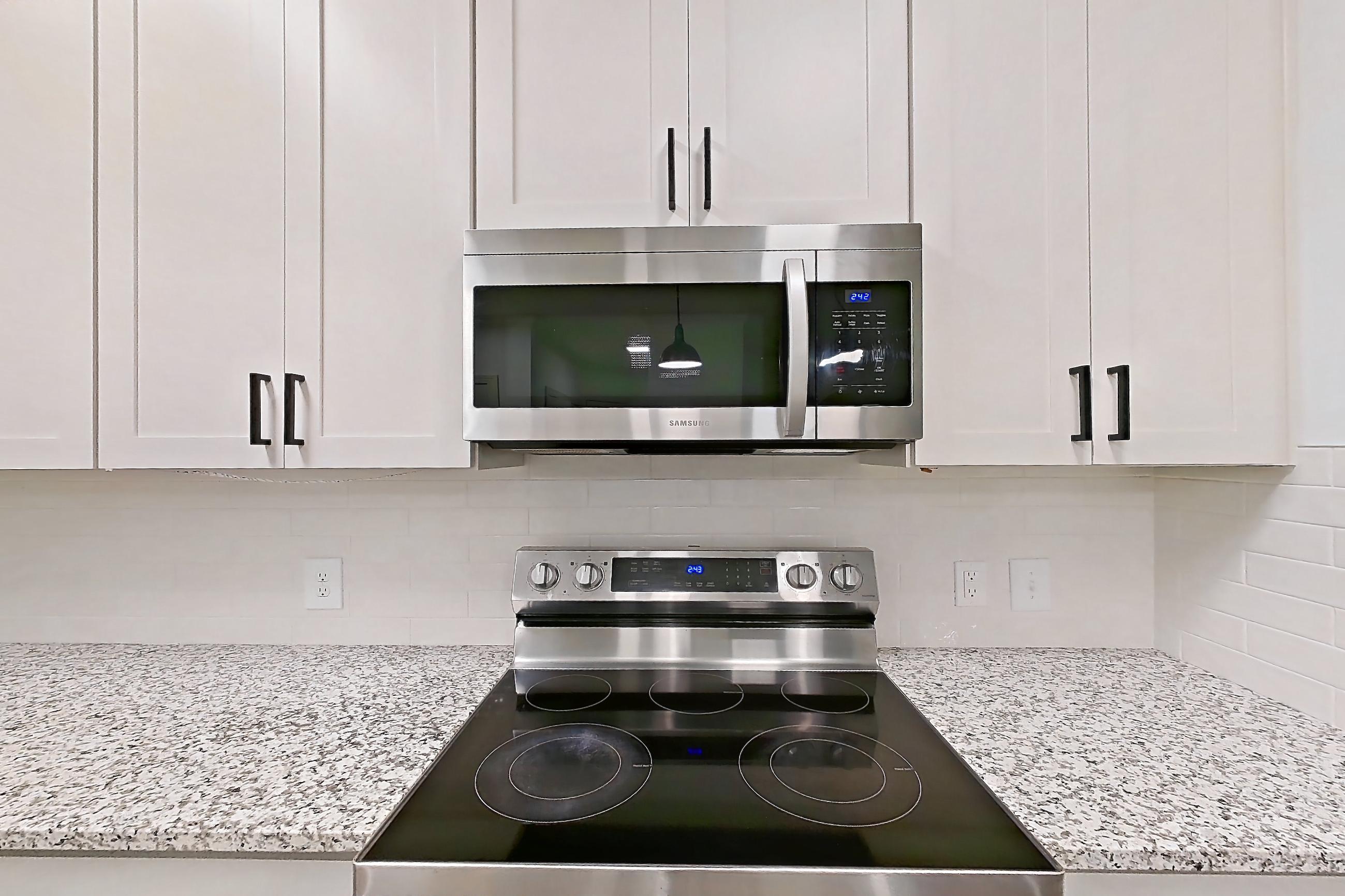 Kitchen in a A19R - Hibiscus floor plan apartment, representative of Apartment 1608 at Cortland Oleander