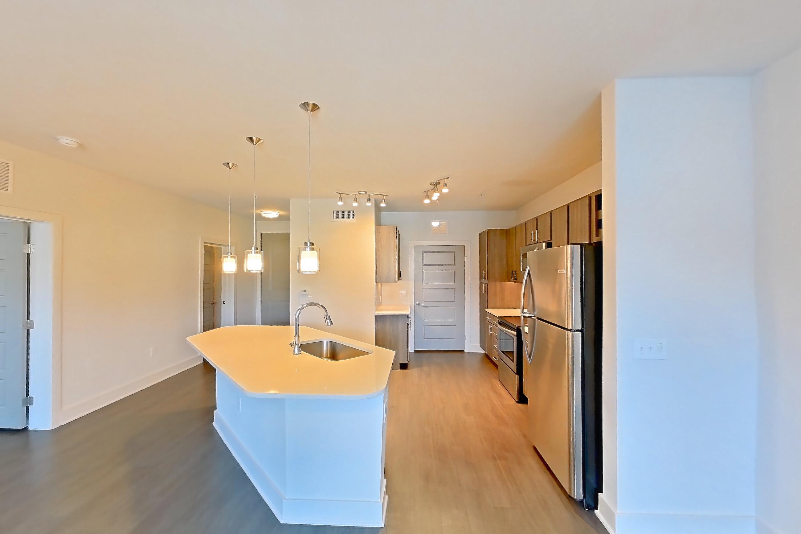 Living room in Apartment 01-2130 at Cortland Allen Station, A5 - The Andrews floor plan