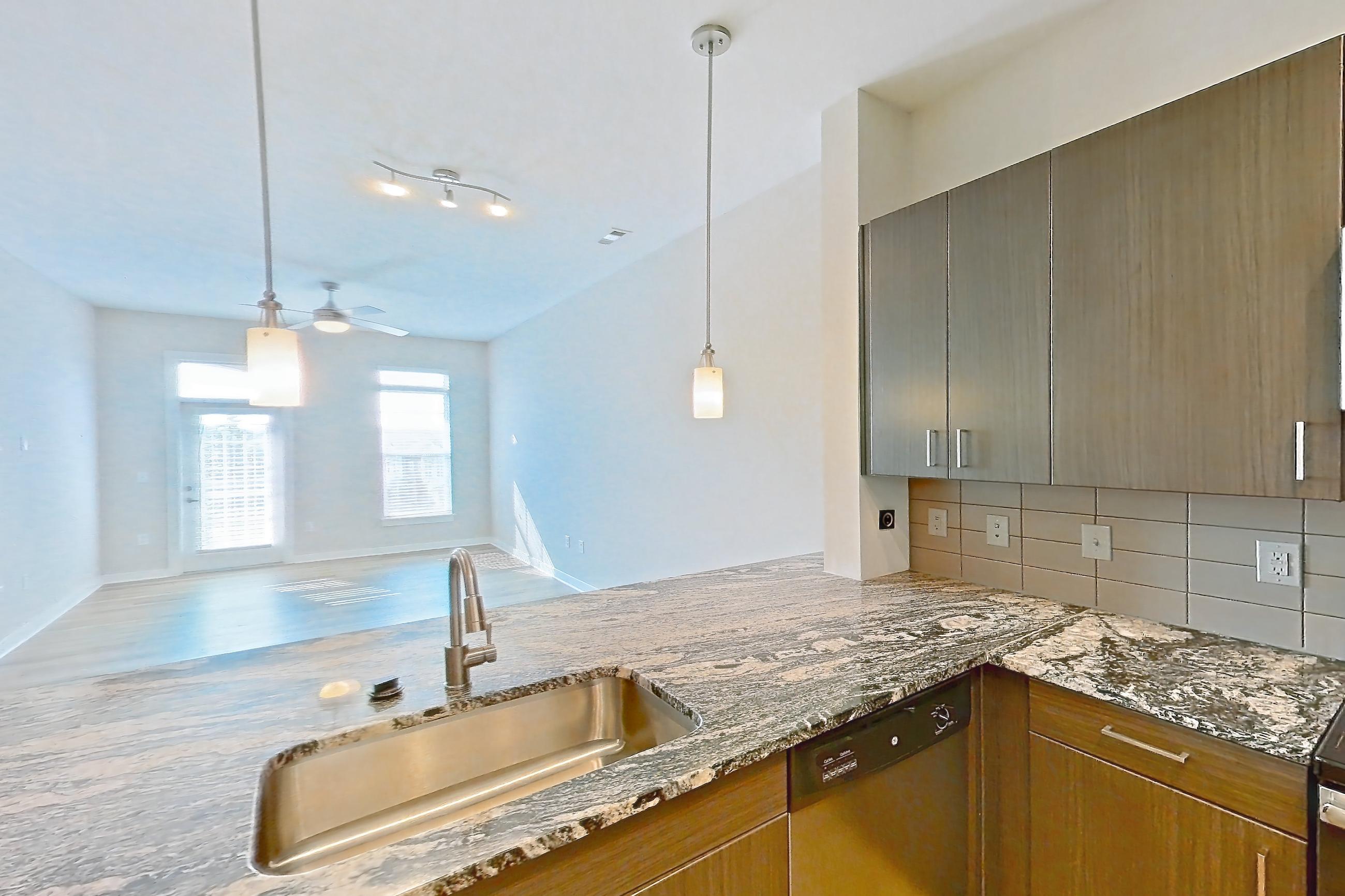 Kitchen in a A9 - Chelsea floor plan apartment, representative of Apartment 11103 at Cortland Wren Northlake
