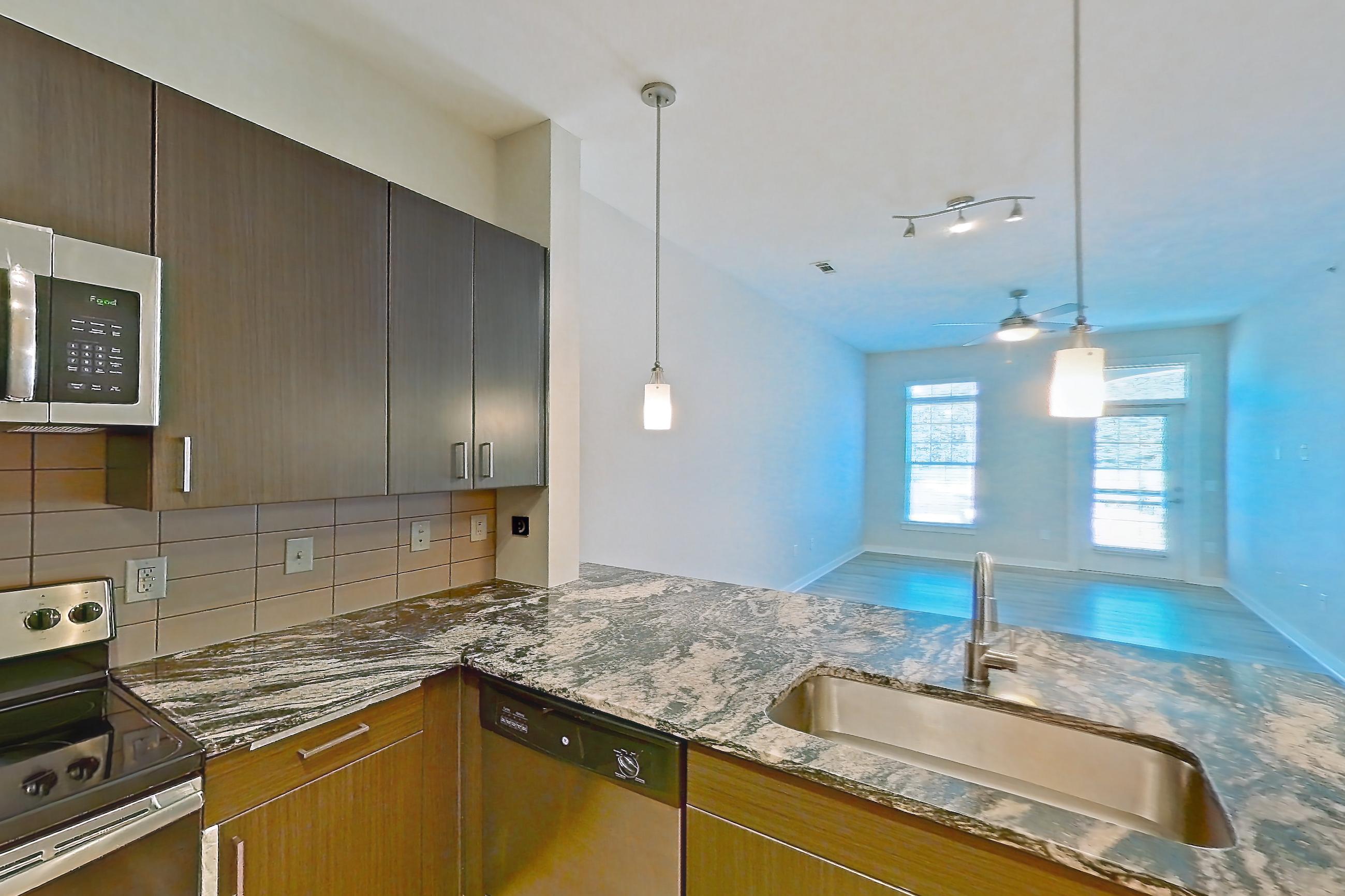 Kitchen in a A4 - Capri floor plan apartment, representative of Apartment 8106 at Cortland Wren Northlake