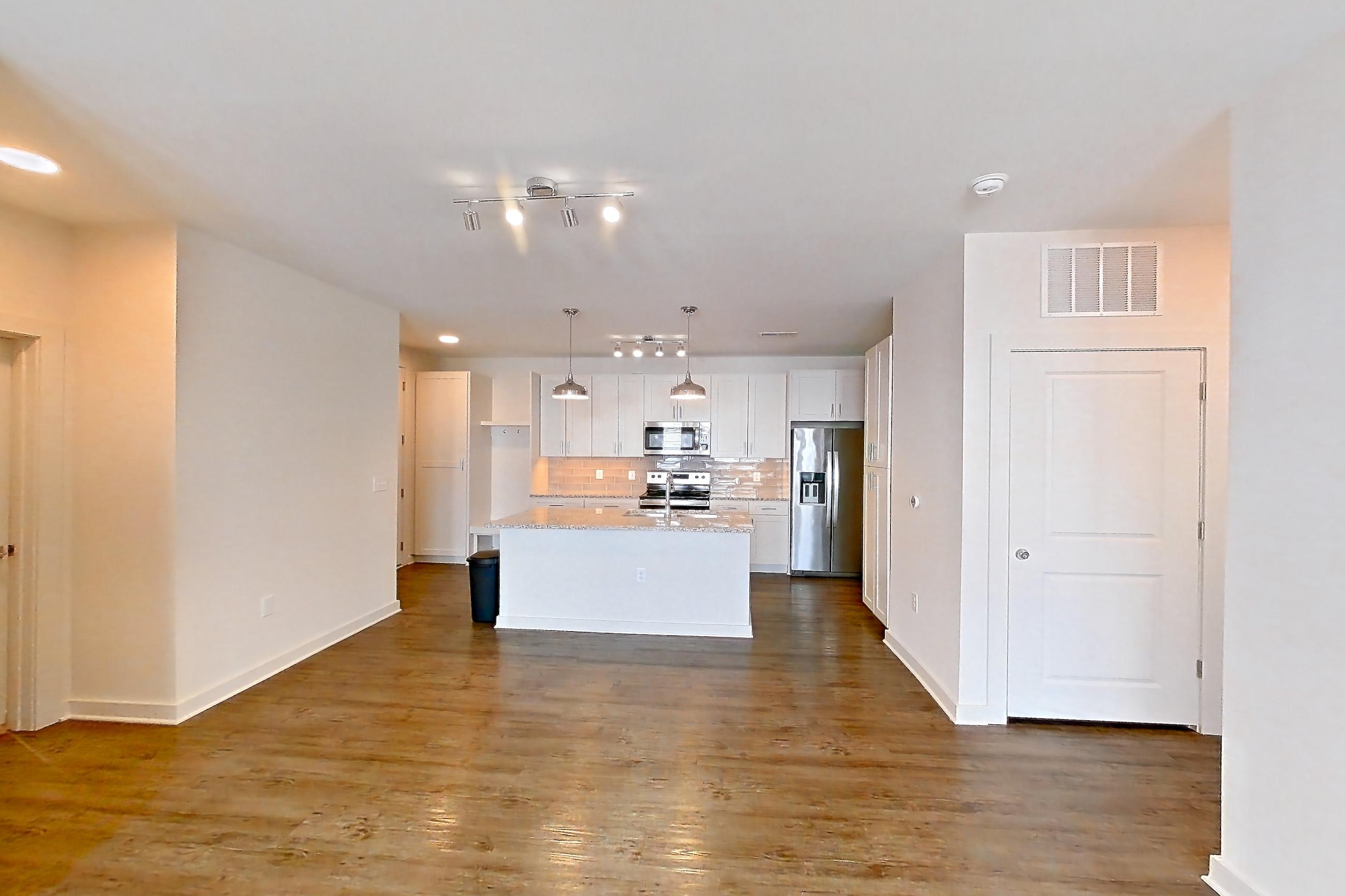 Living space in a B2 - Deep Sky floor plan apartment, representative of Apartment 2-109 at Cortland Wren Northlake