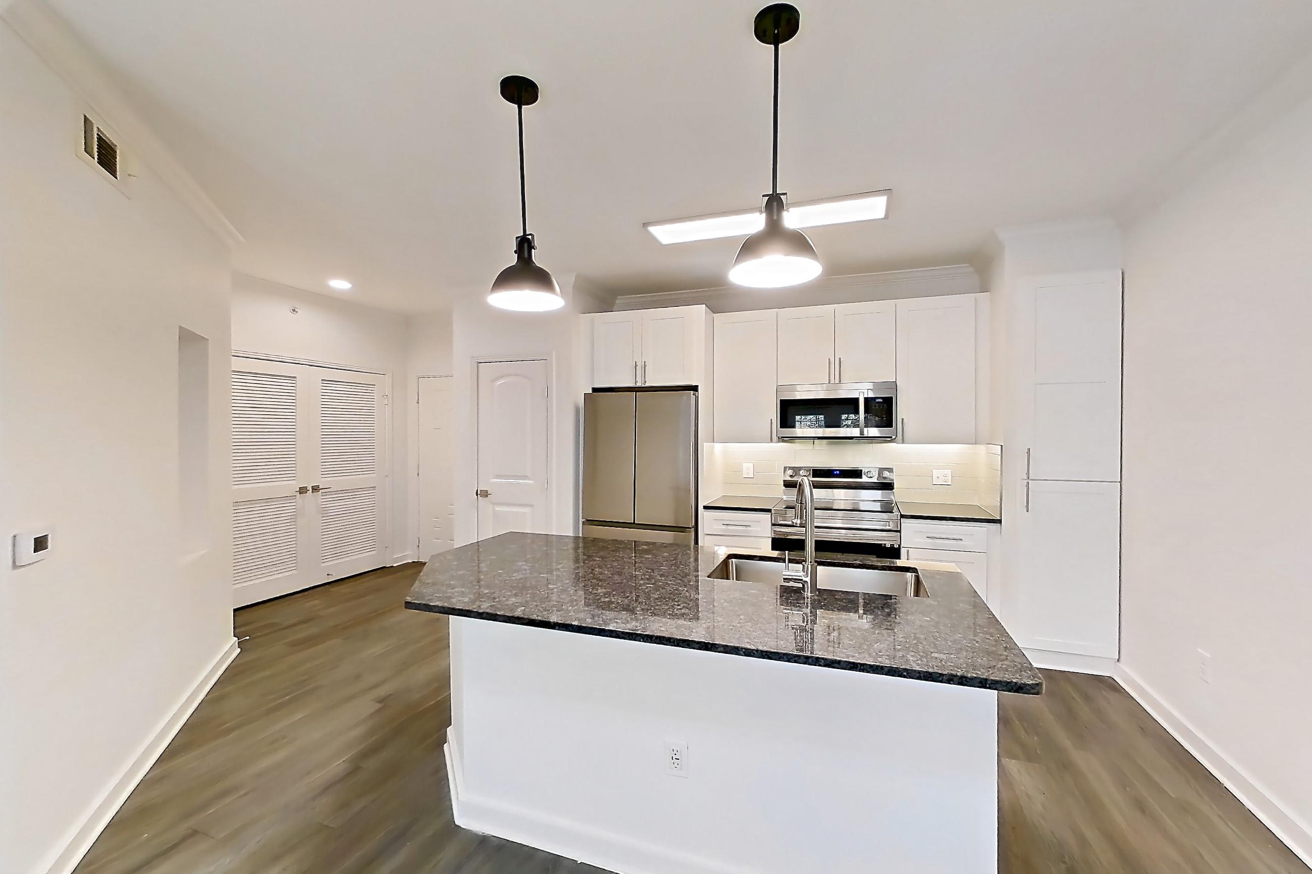 Dining room in Apartment 11212 at Cortland West Plano, A1R - Cottage Hill floor plan