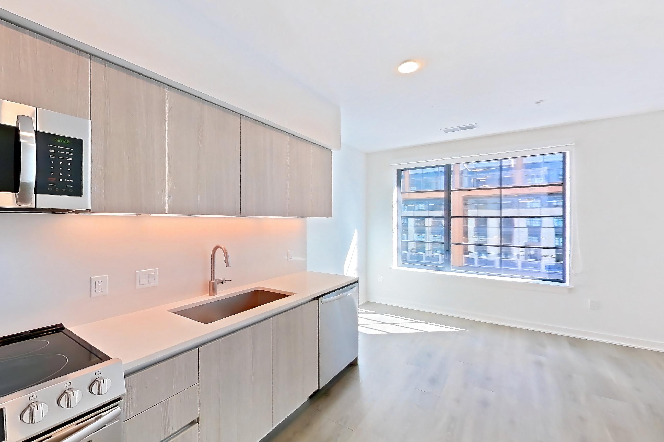 Kitchen in Apartment a0443 at The Gantry, S3 floor plan