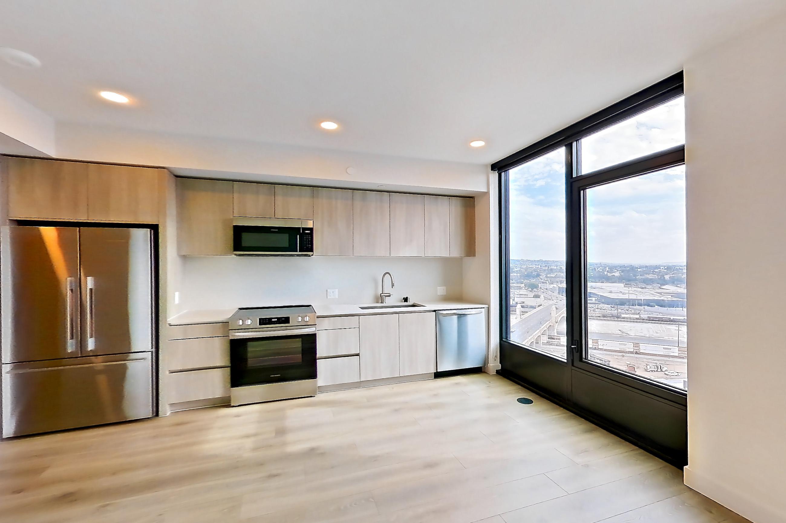 Living room in Apartment 1914 at Alloy, A1 floor plan