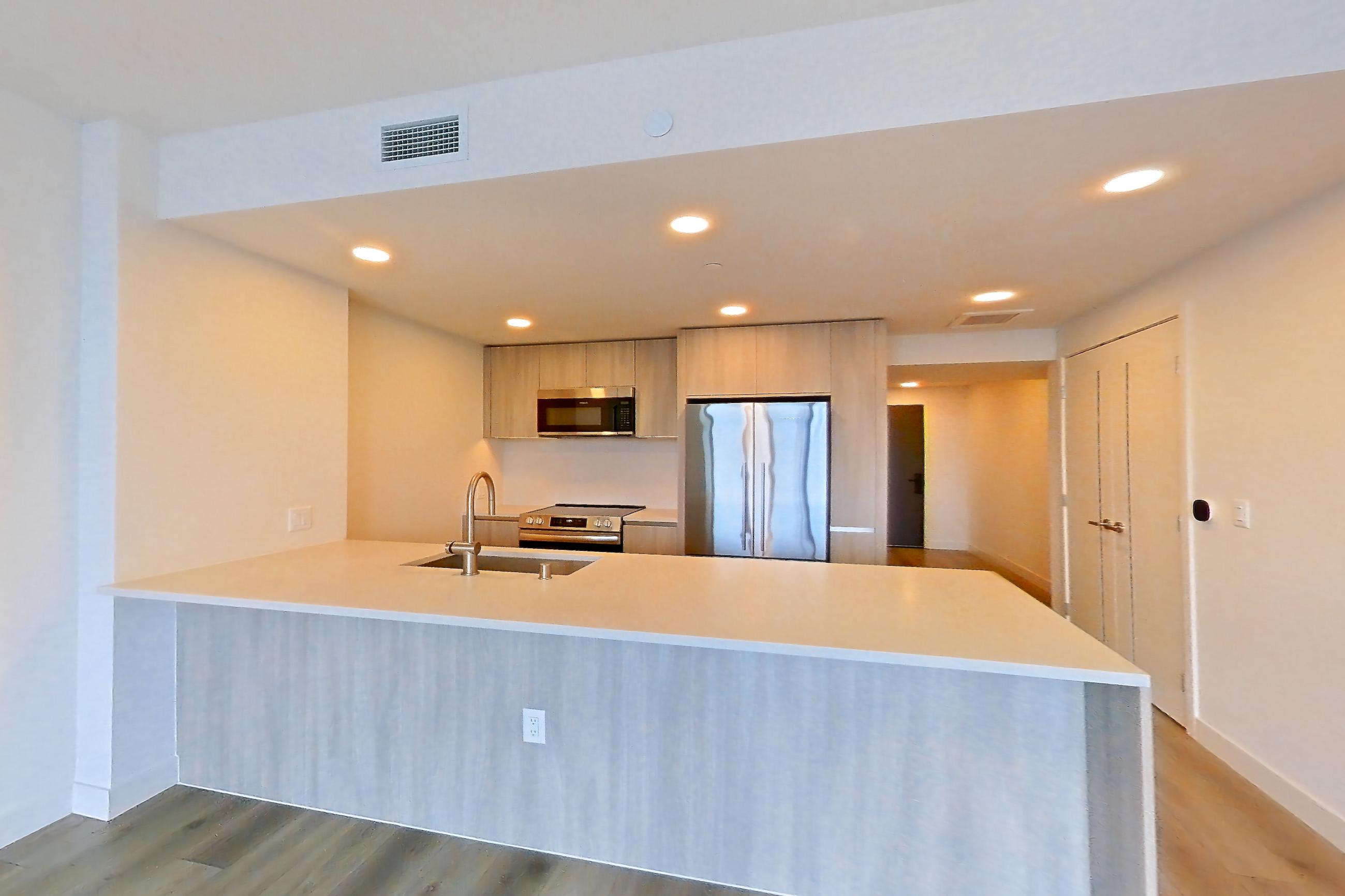 Living room in Apartment 1609 at Alloy, A4 floor plan