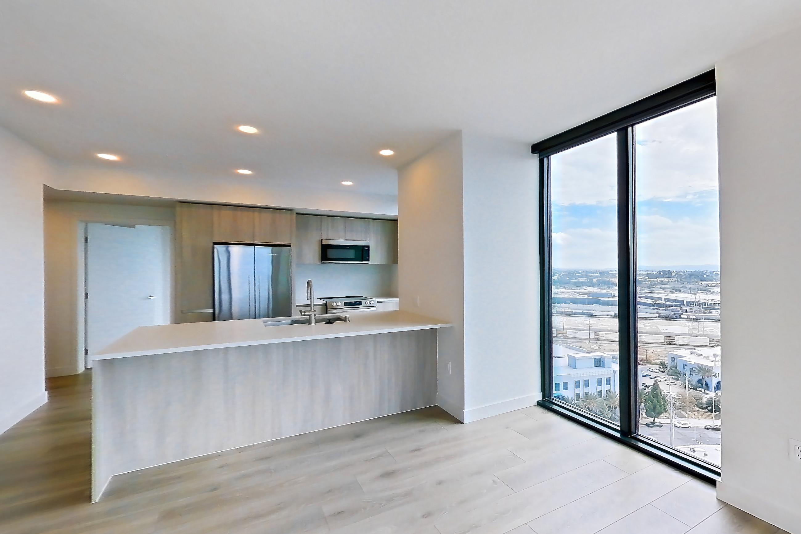 Living room in Apartment 1802 at Alloy, B2 floor plan