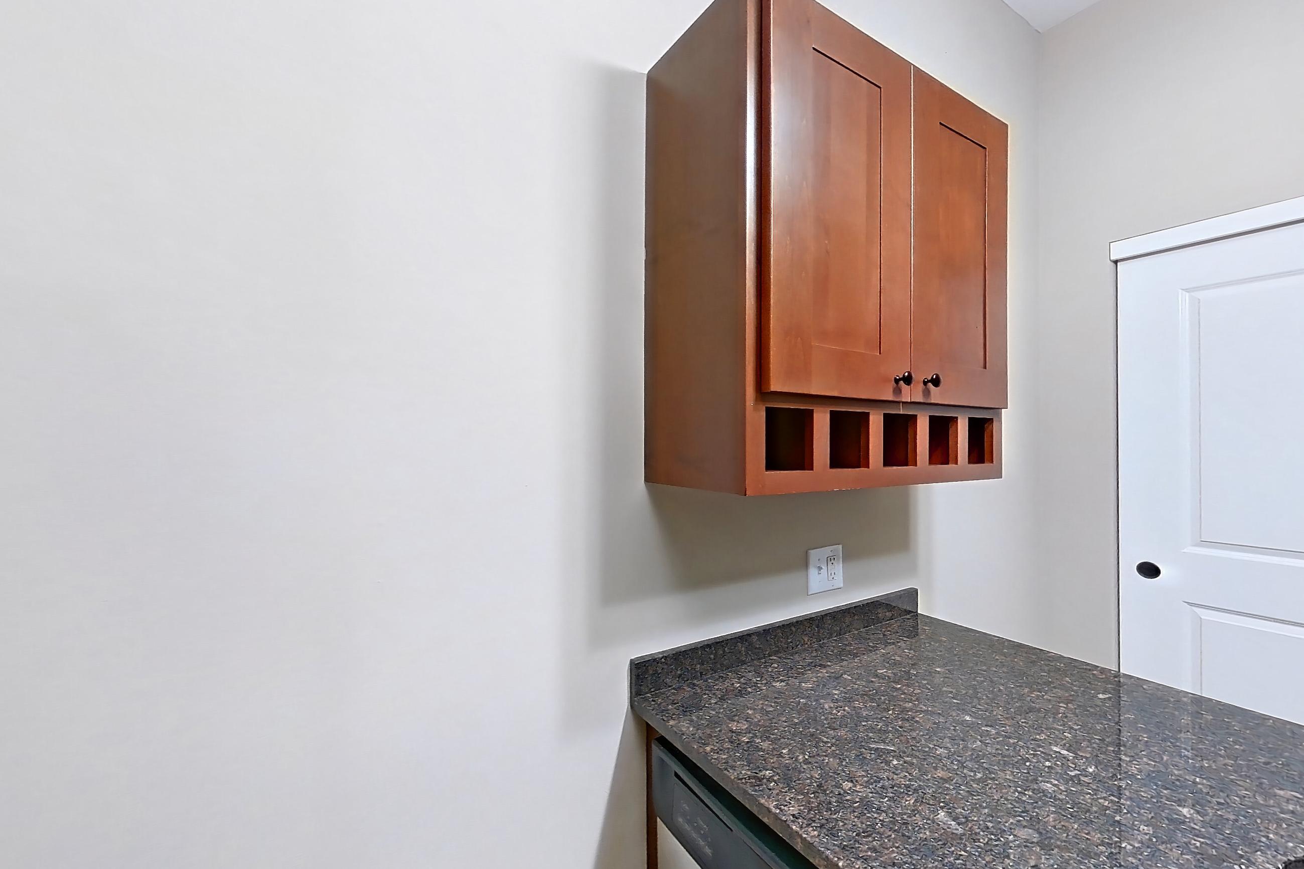Kitchen in Apartment 0425 at Pioneer Endicott Apartments, Studios floor plan