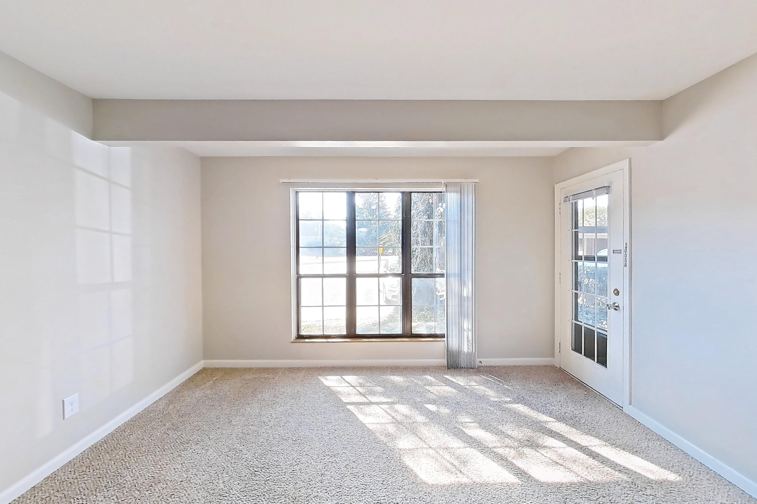 Living room, Apartment 2815-1 at Canterbury Green