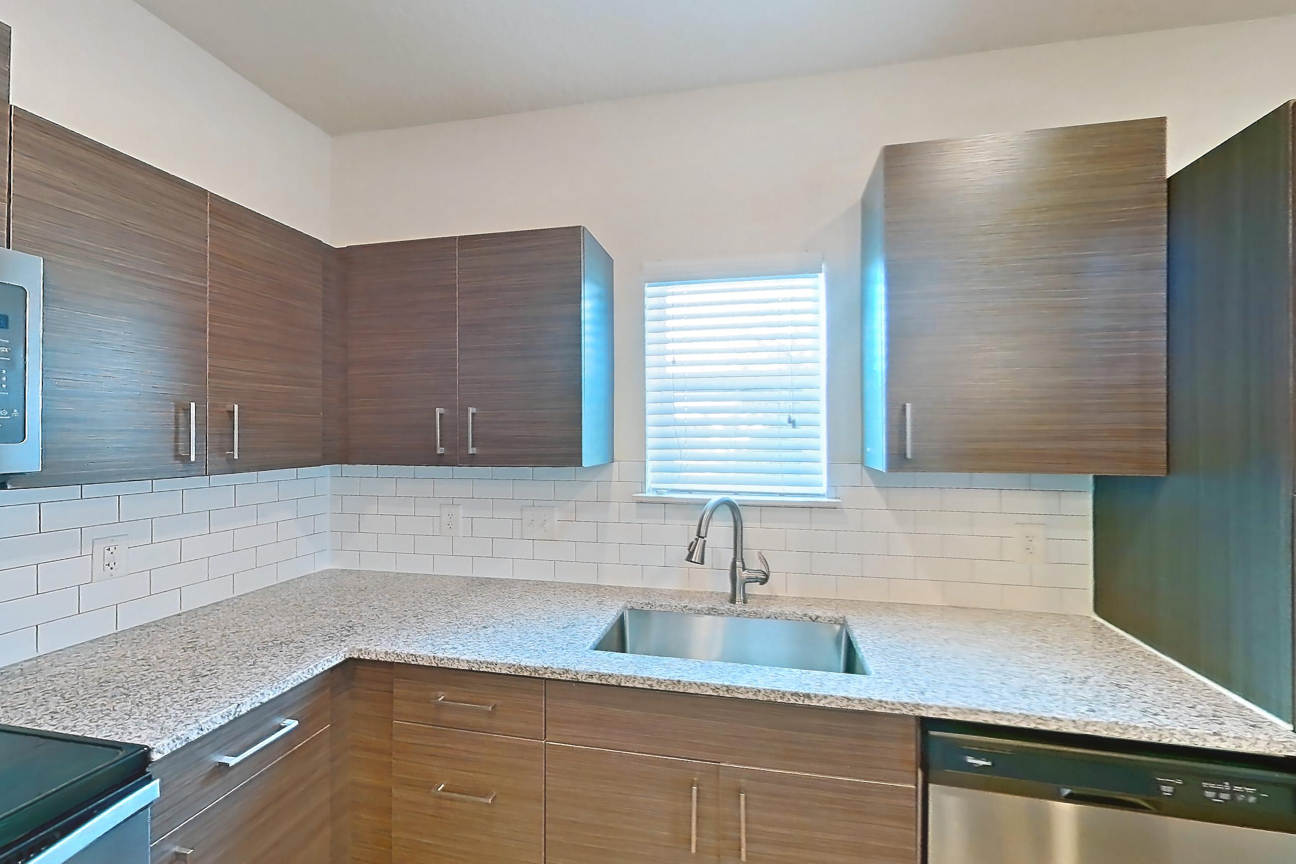 Kitchen in Apartment 140-203 at Domain, 1C floor plan