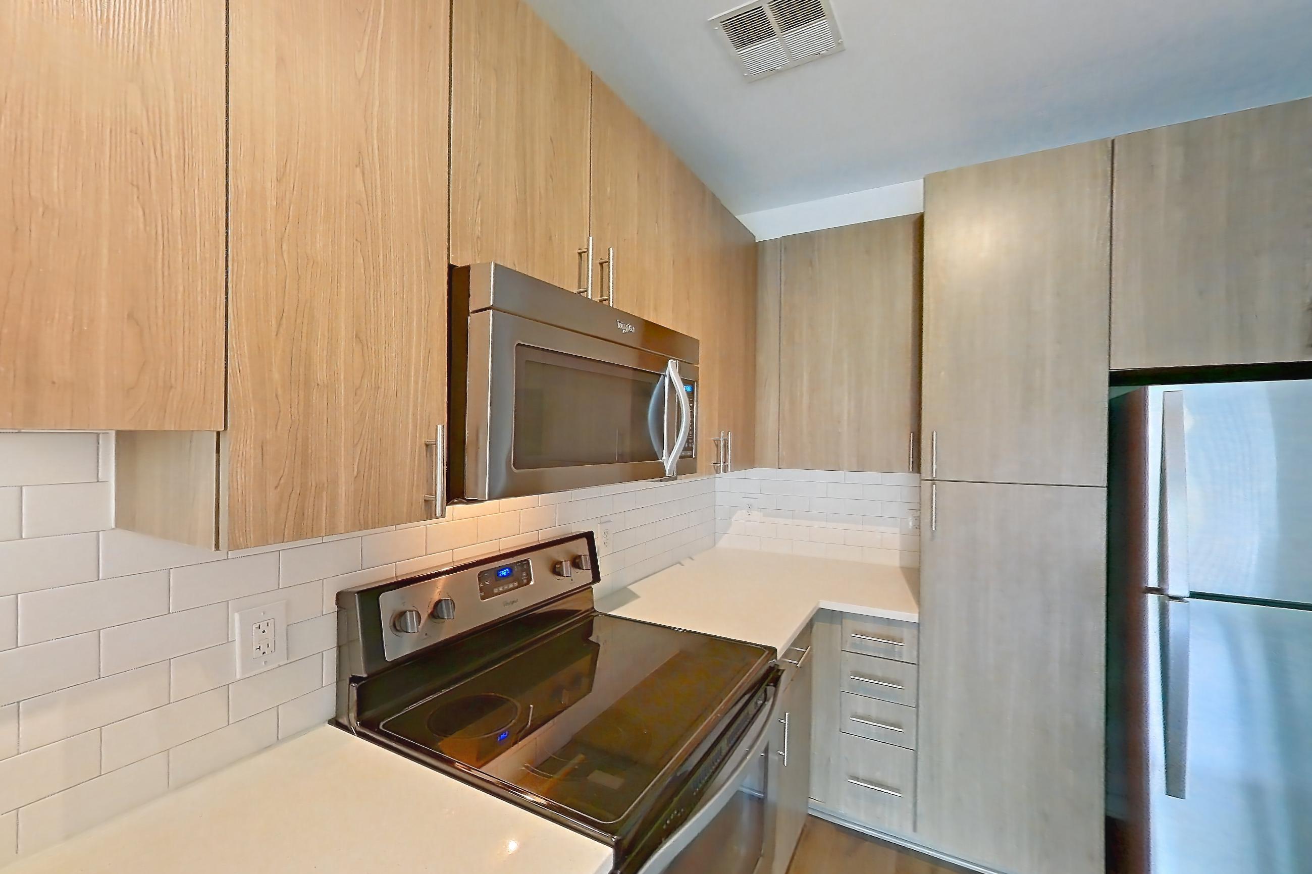 Kitchen in Apartment 1-421 at The Parker at Huntington Metro, 2C floor plan