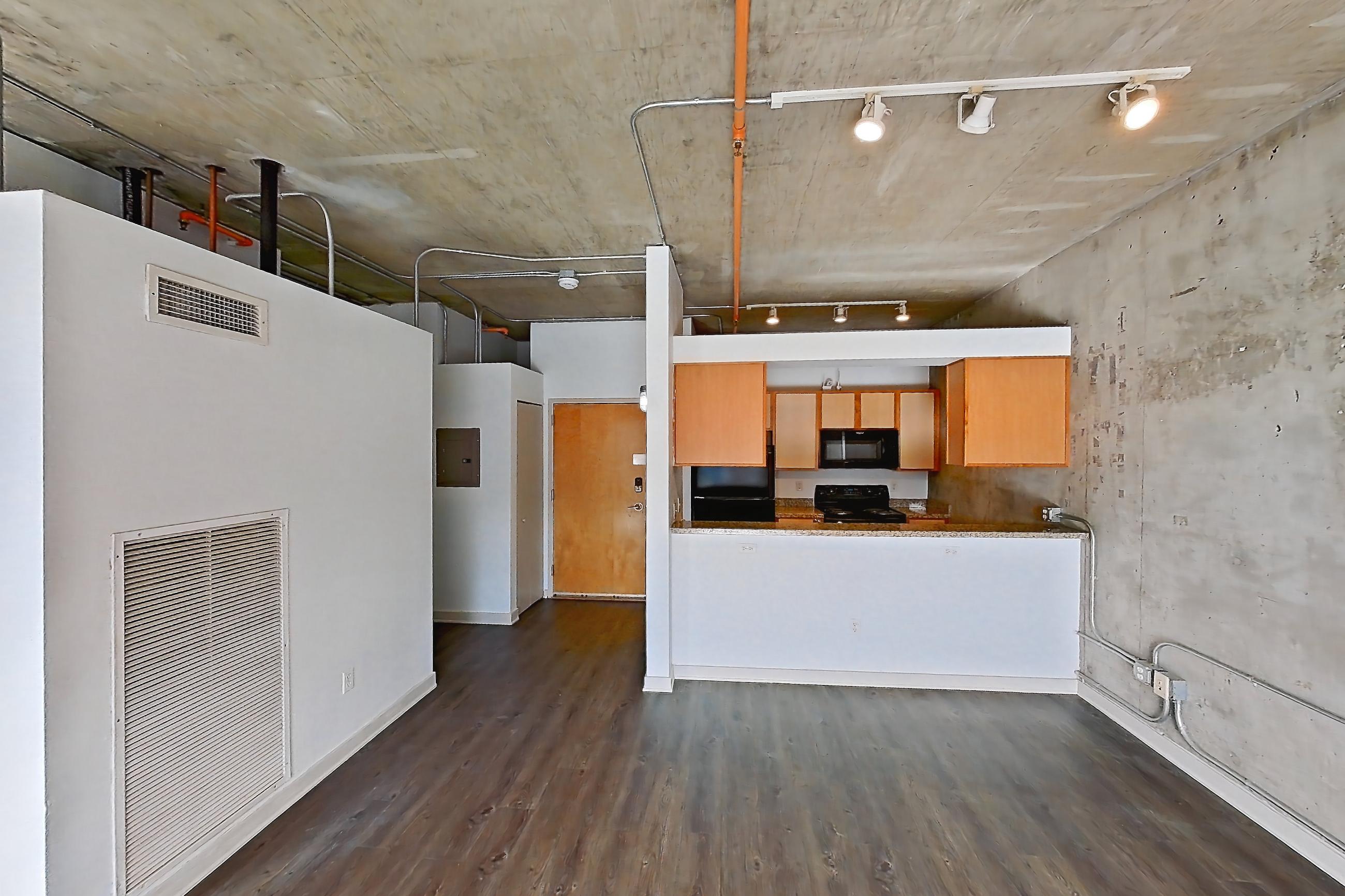 Living space in Apartment 1234 at Cortland on Blake, A6 floor plan