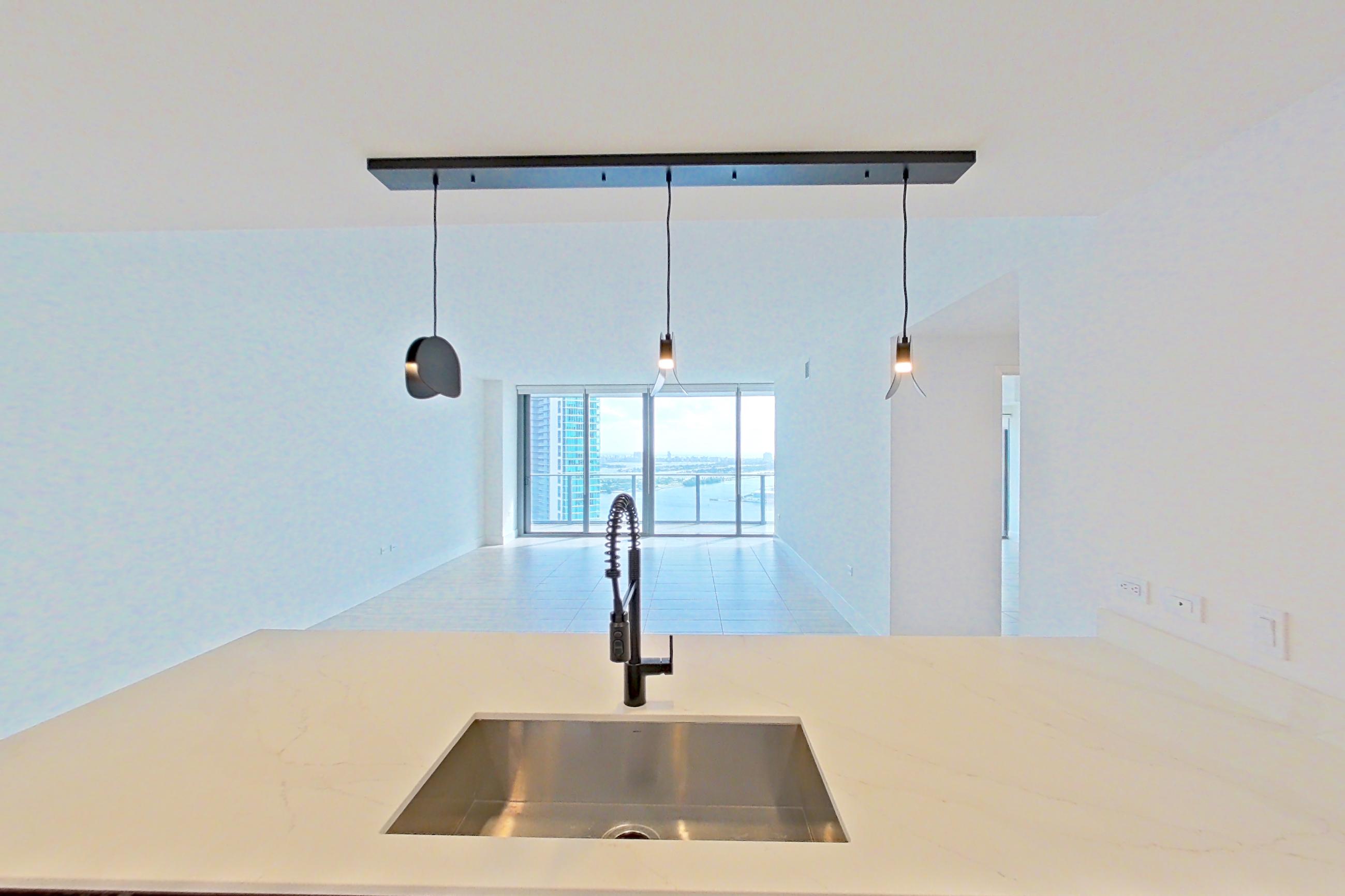 Kitchen in Apartment 4606 at Miami World Tower, A10 floor plan
