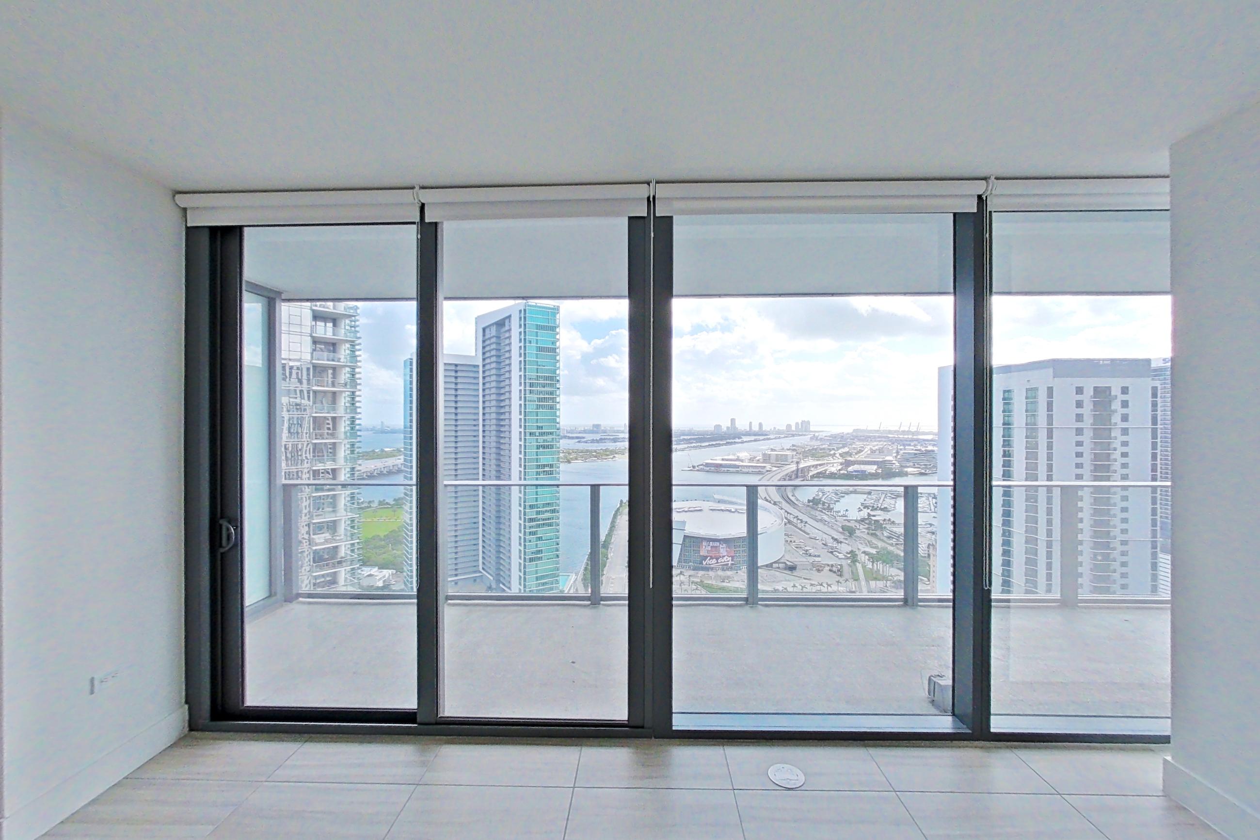 Living room in Apartment 4606 at Miami World Tower, A10 floor plan