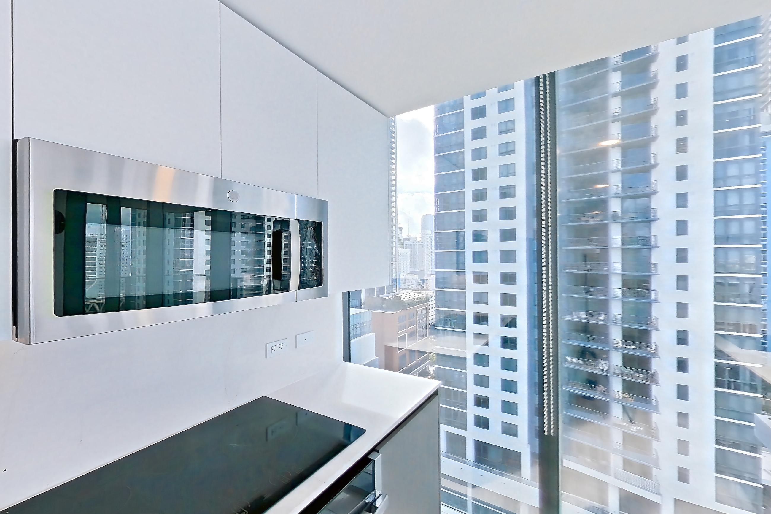 Kitchen in Apartment 2415 at Miami World Tower, A18 floor plan