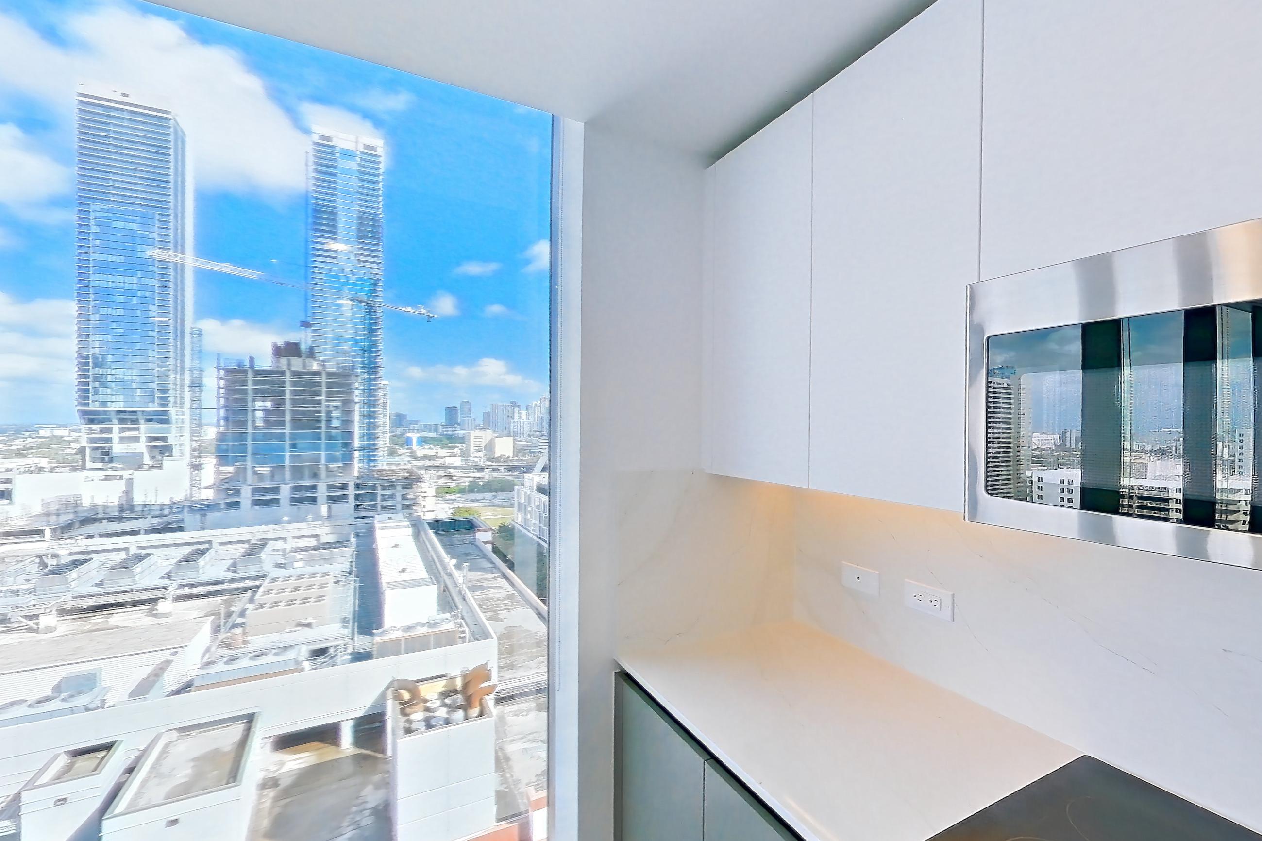 Kitchen in Apartment 2201 at Miami World Tower, A25 floor plan