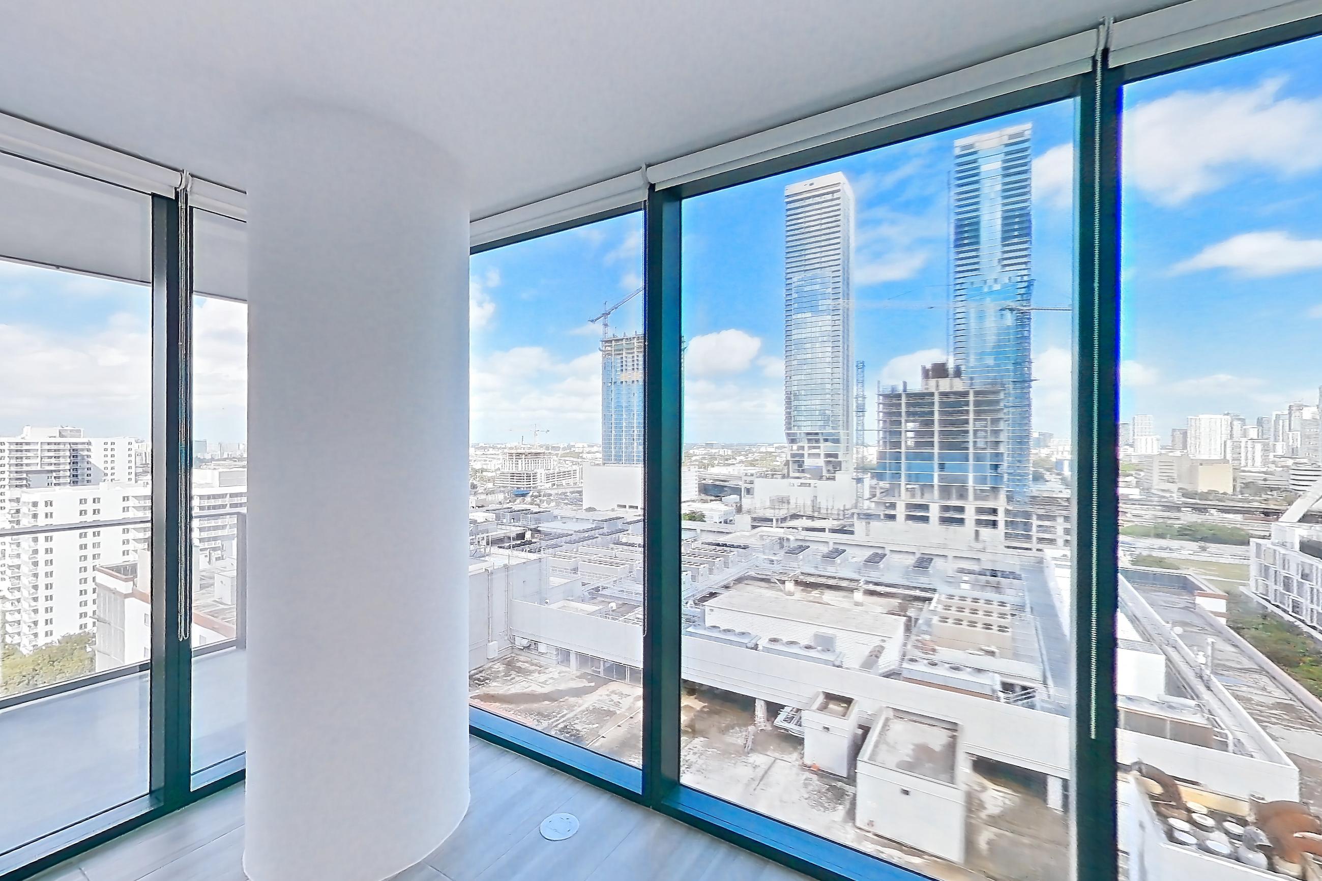 Living room in Apartment 2201 at Miami World Tower, A25 floor plan