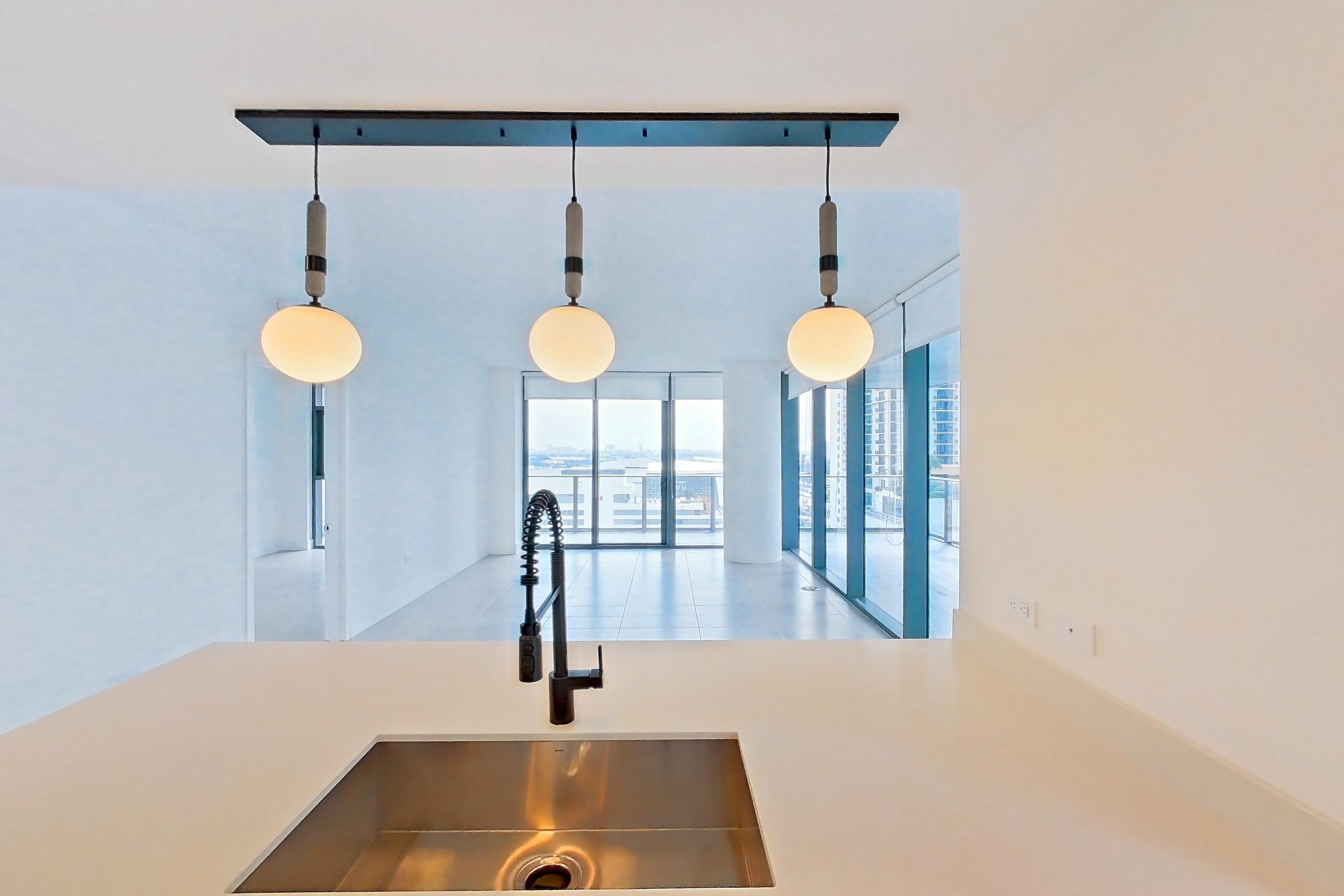 Kitchen in Apartment 2116 at Miami World Tower, B12 floor plan