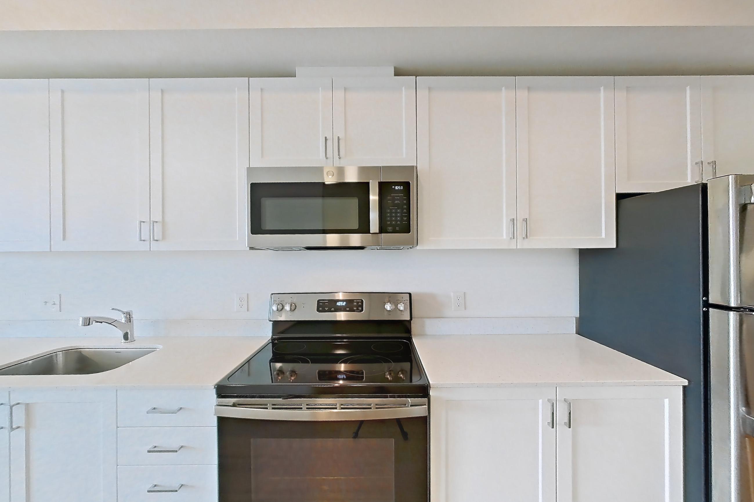 Kitchen in Apartment 249 at The Eddy Apartments, Wave floor plan