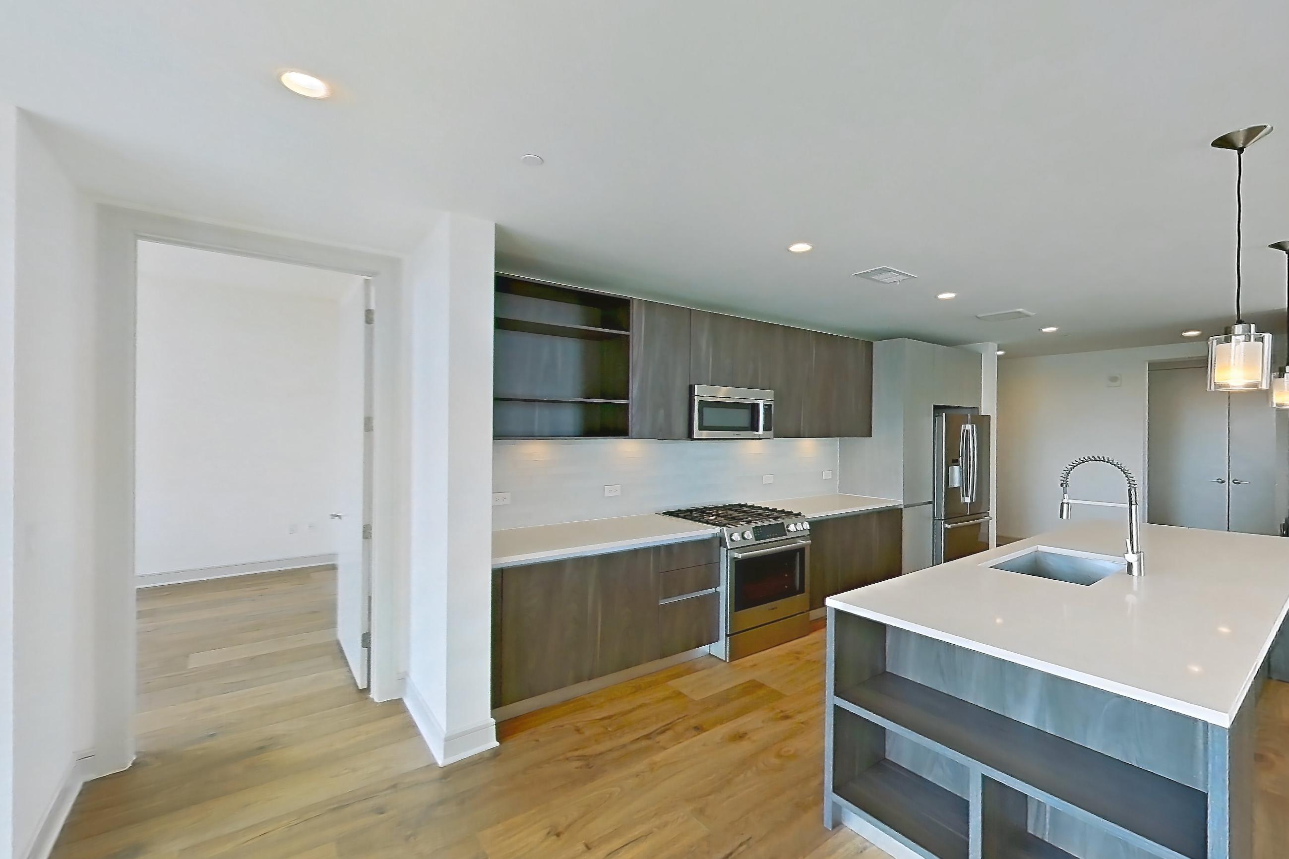 Living space in a B1 floor plan apartment, representative of Apartment 1704 at The Residences at La Colombe d'Or