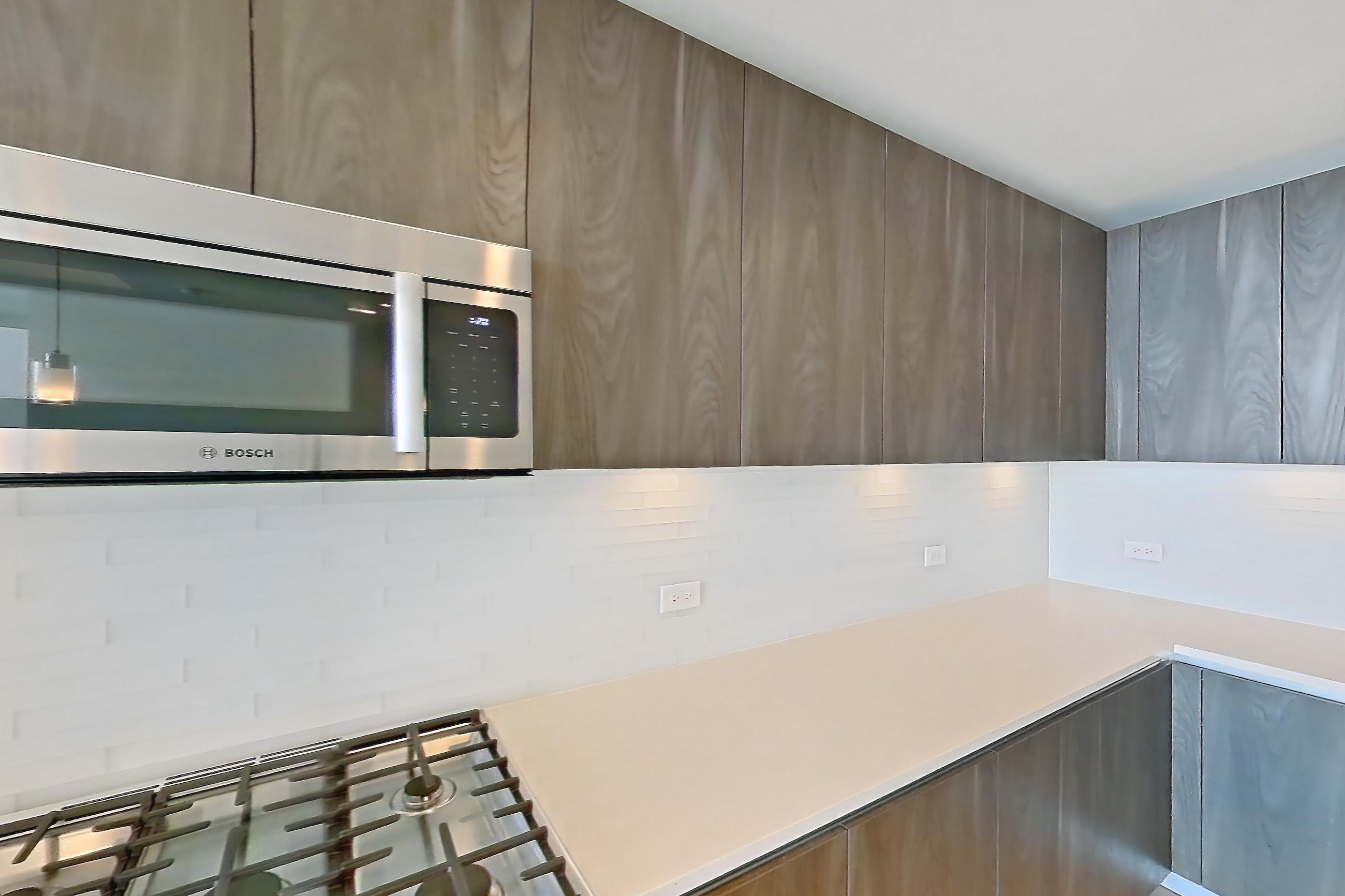 Kitchen in a A7 floor plan apartment, representative of Apartment 1509 at The Residences at La Colombe d'Or