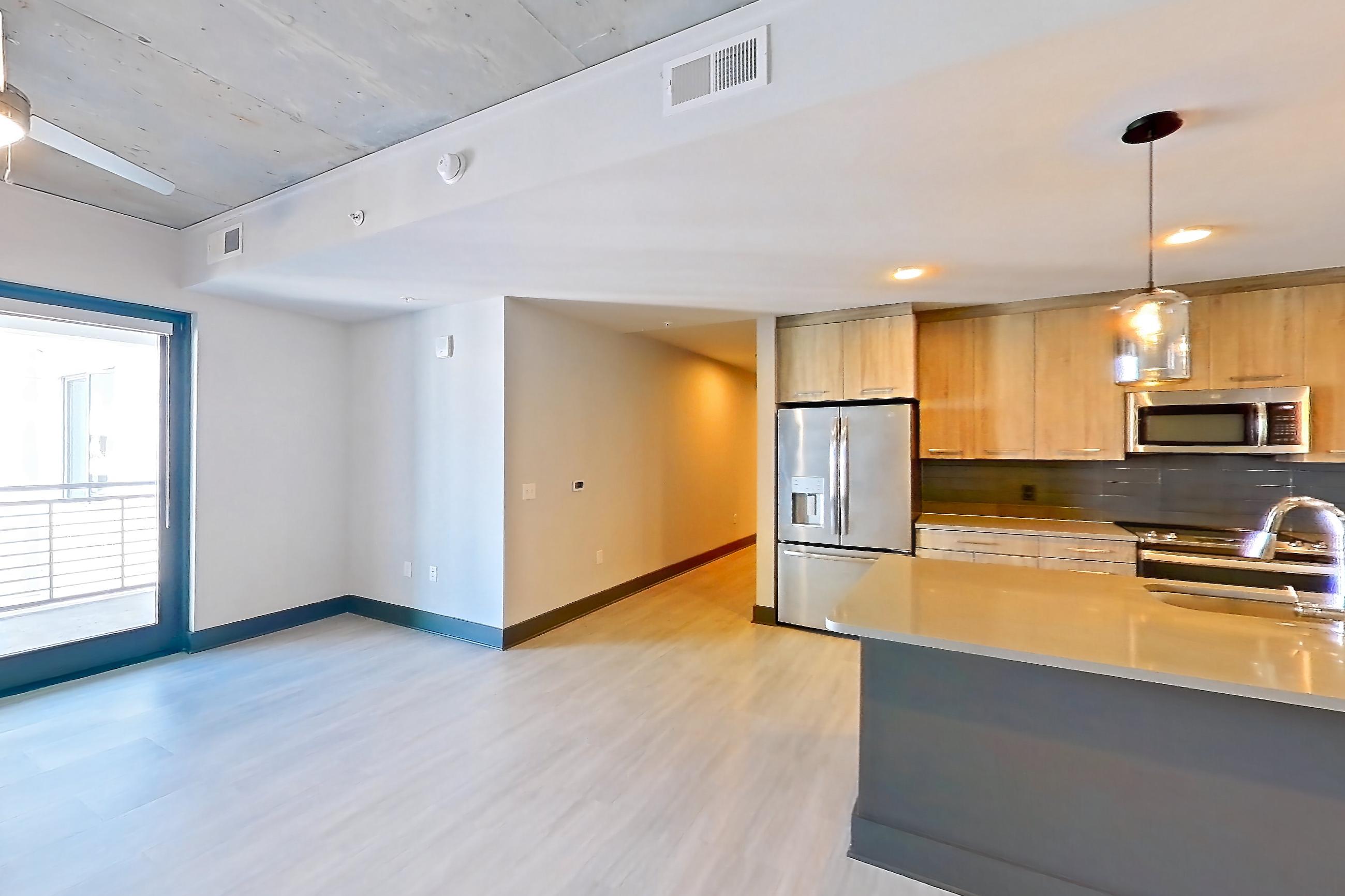 Living room in Apartment 1131 at Cortland Glenwood South, A38 floor plan