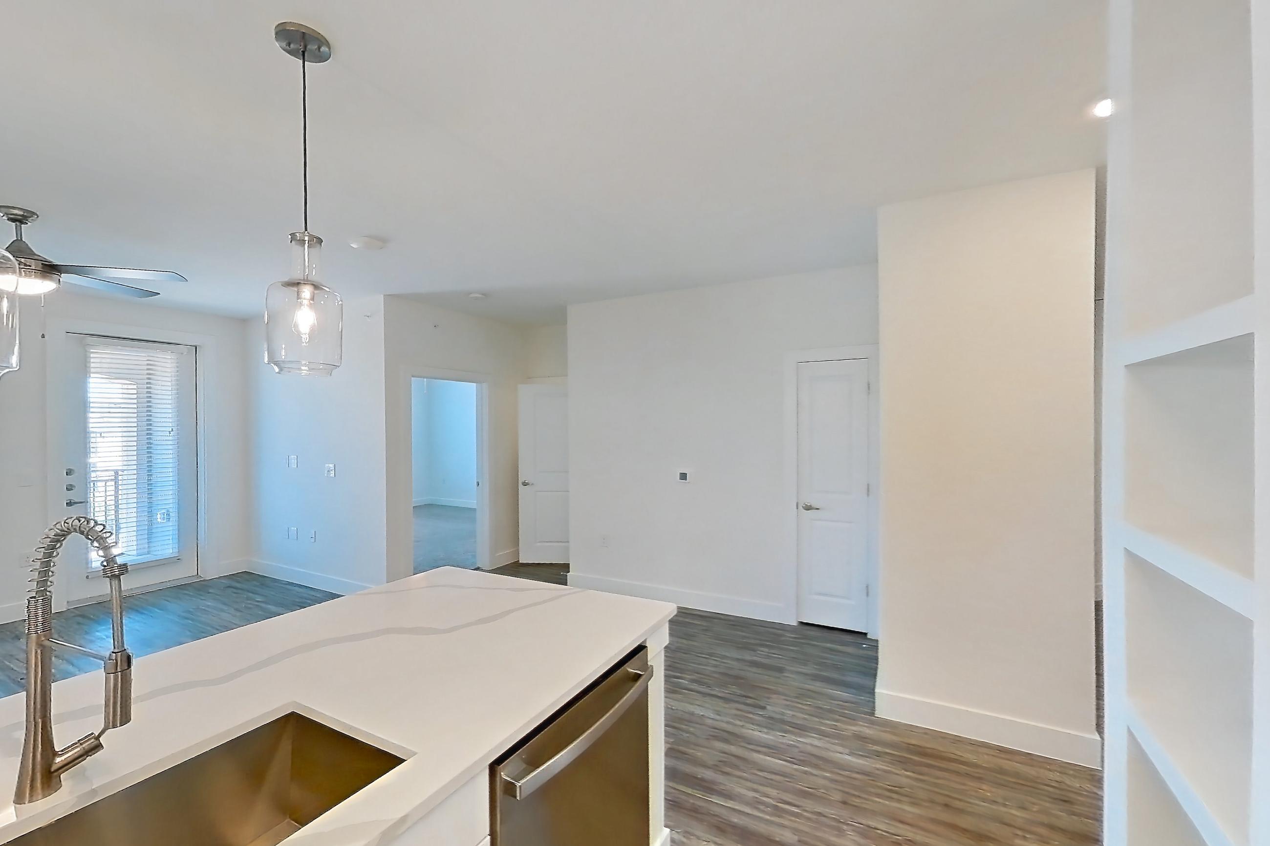 Kitchen in a 1G floor plan apartment, representative of Apartment 06103 at Embree Hill