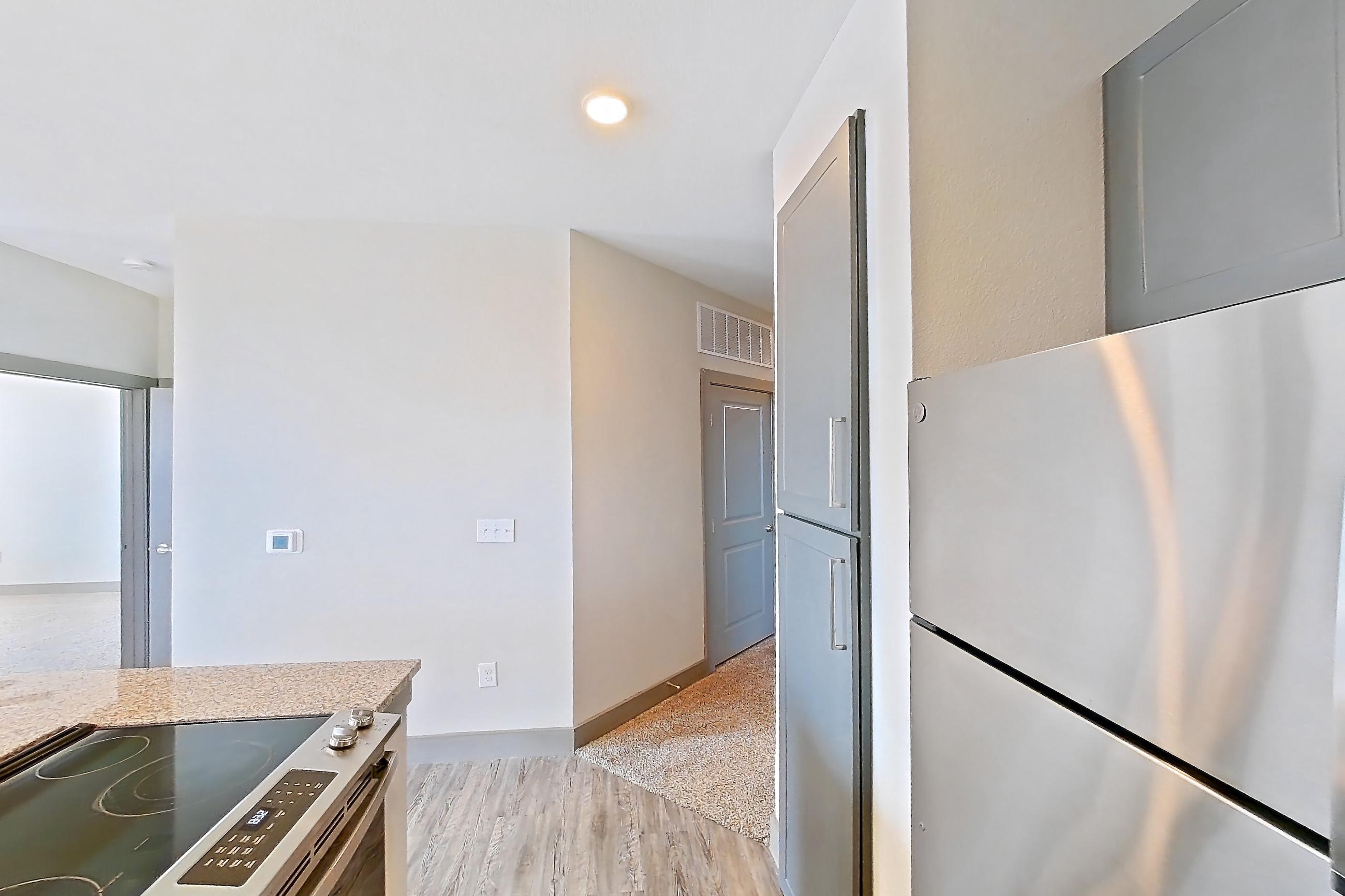 Kitchen in a 2C floor plan apartment, representative of Apartment 01209 at Embree Hill